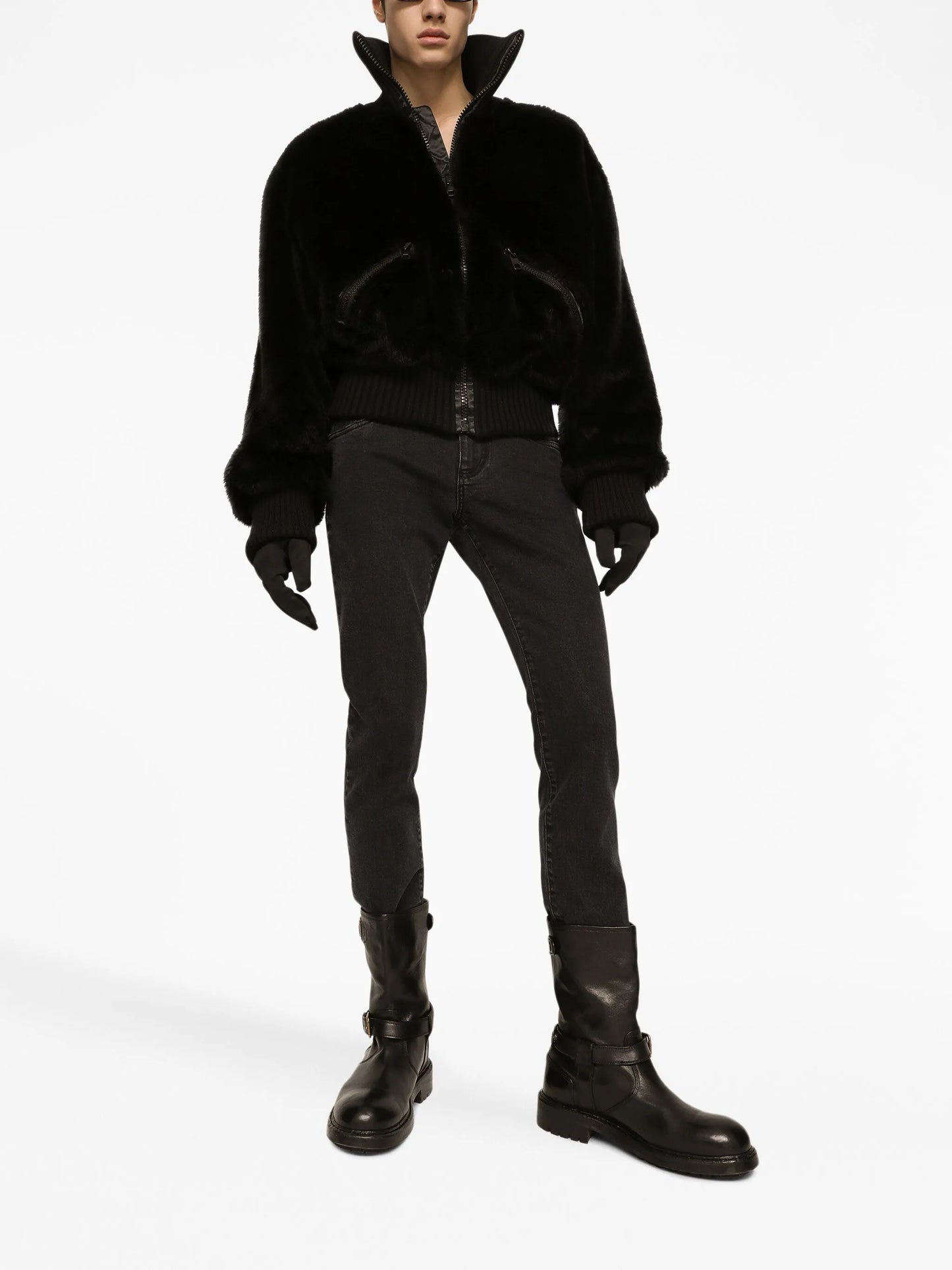 logo-patch cotton jeans