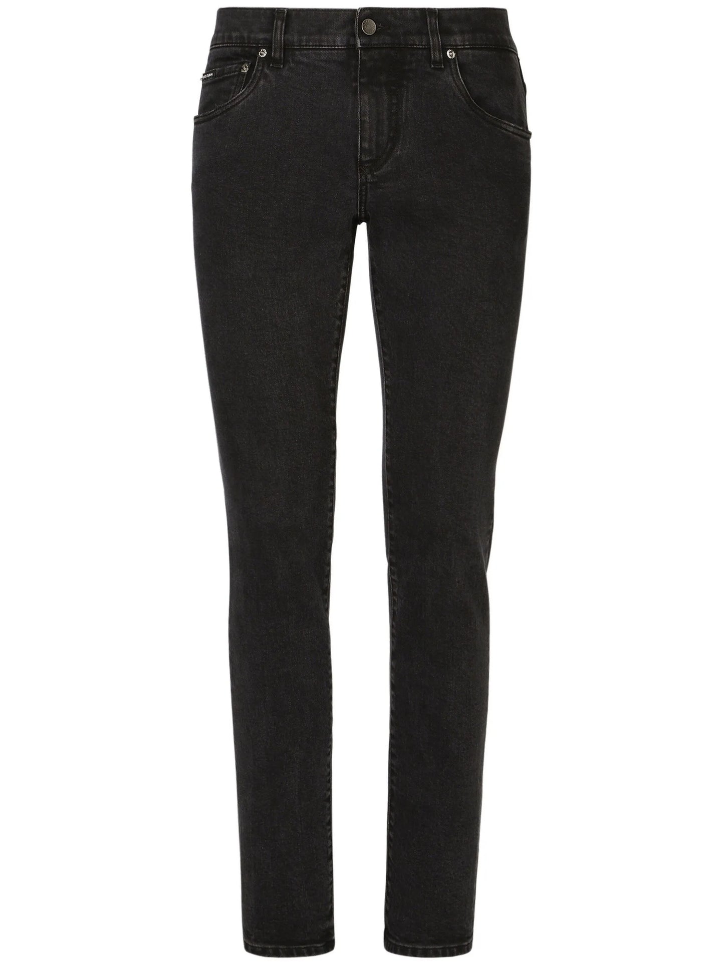 logo-patch cotton jeans