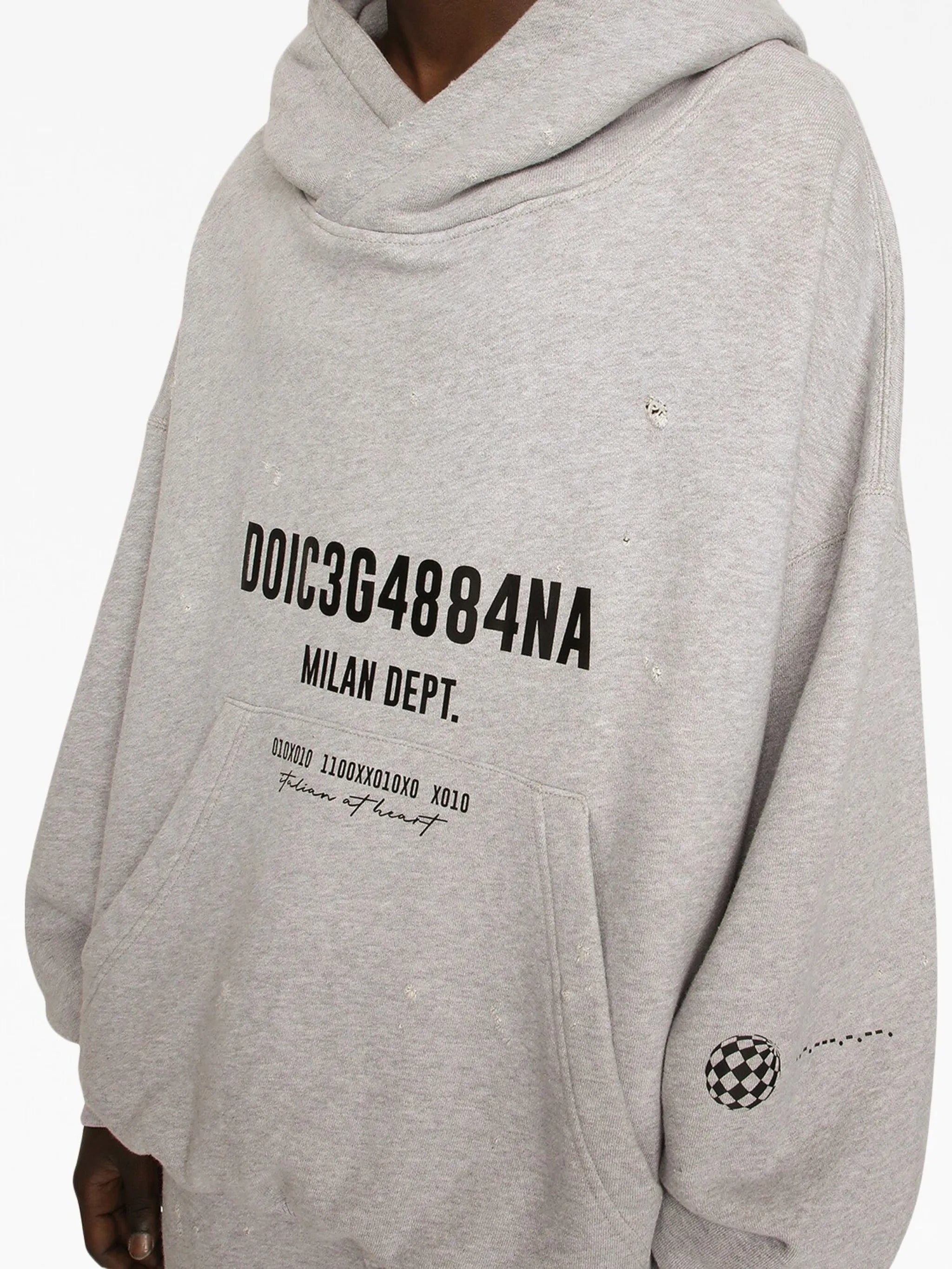 logo-print cotton hoodie