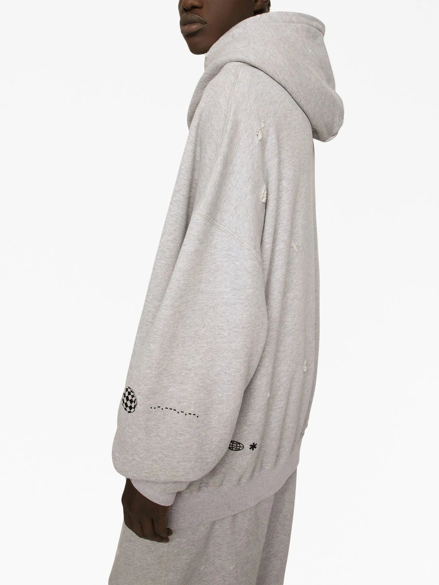 logo-print cotton hoodie