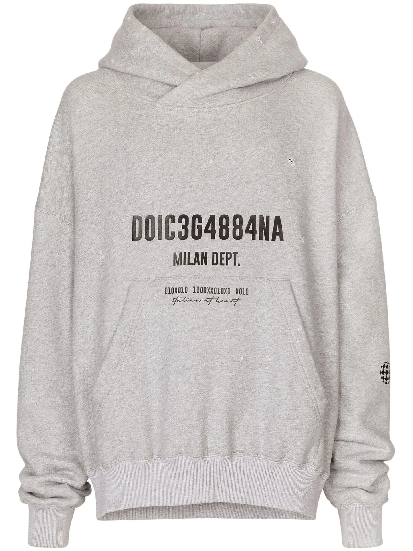 logo-print cotton hoodie