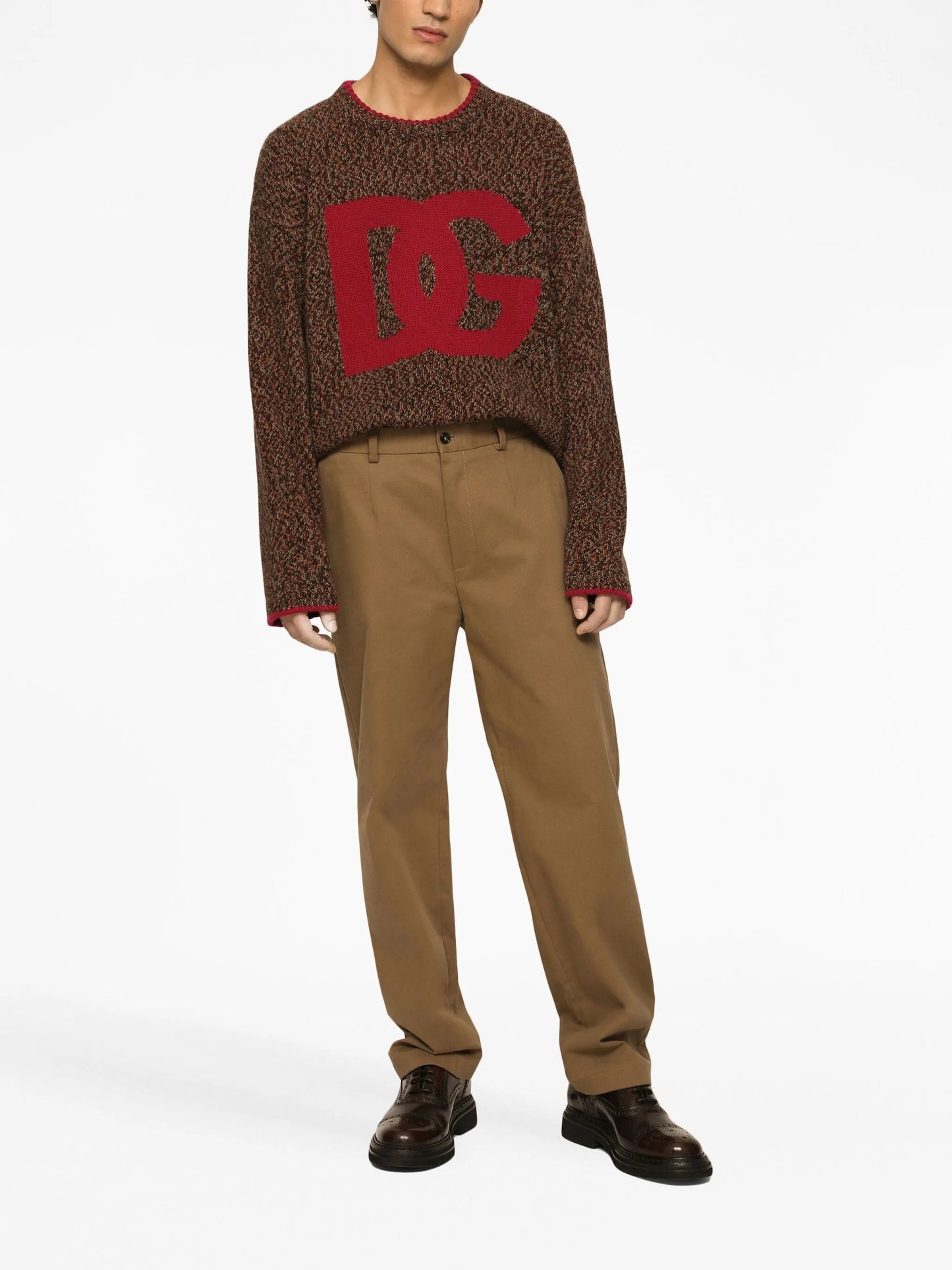 intarsia-logo wool-blend jumper