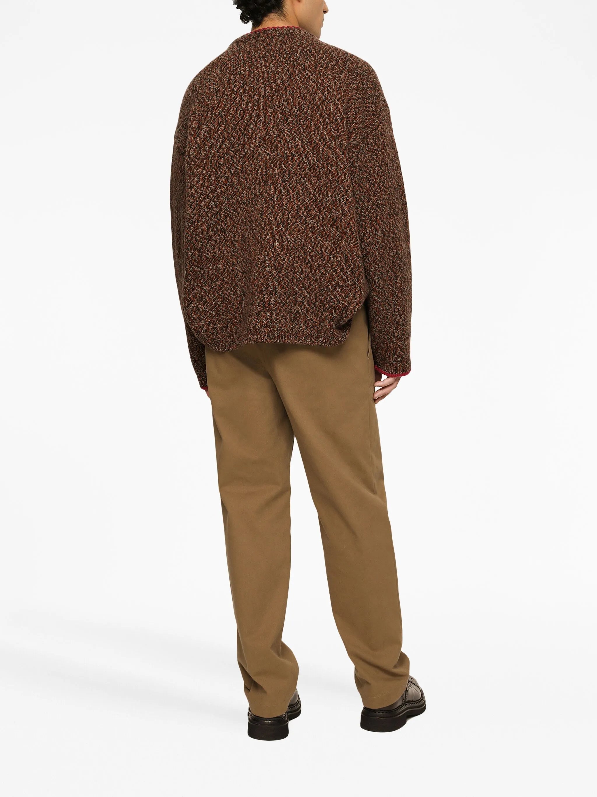 intarsia-logo wool-blend jumper