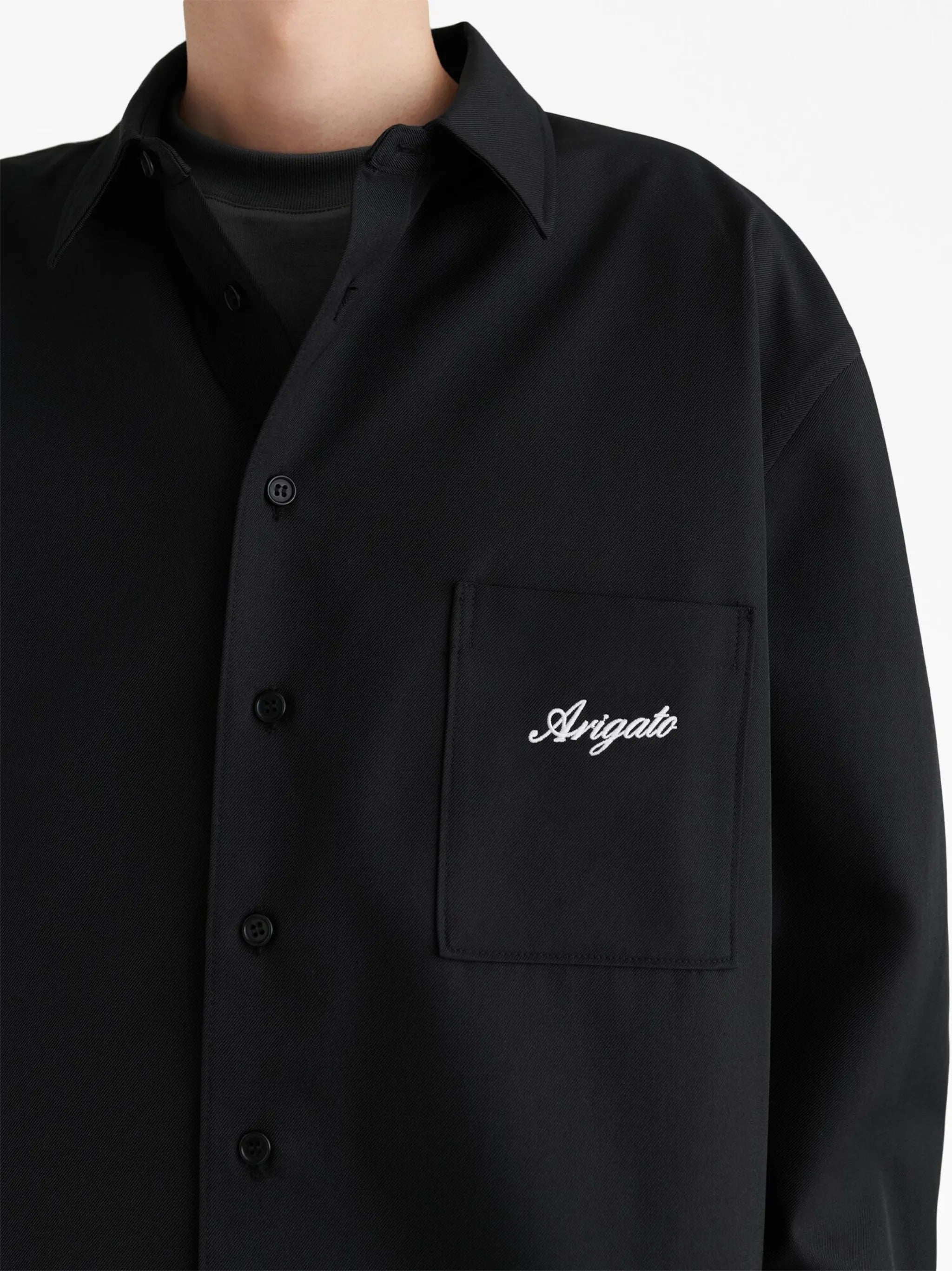 Flow logo-print overshirt