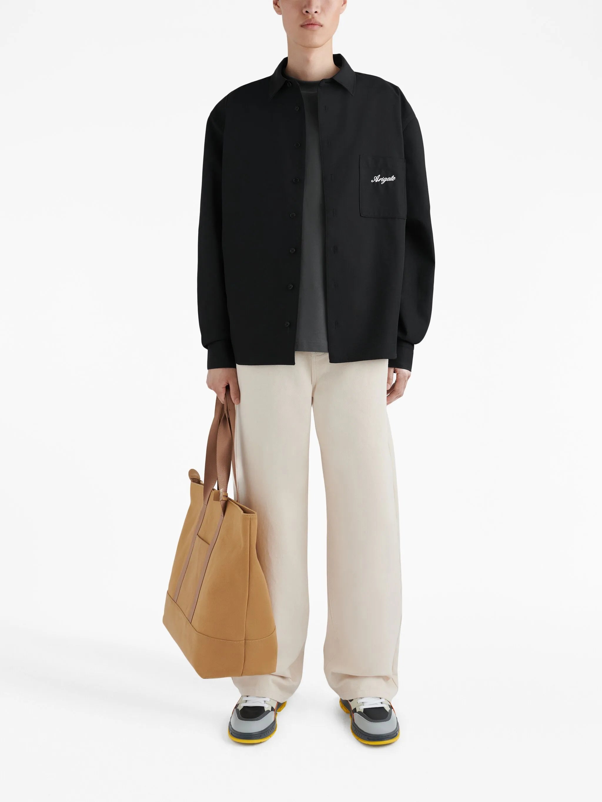 Flow logo-print overshirt