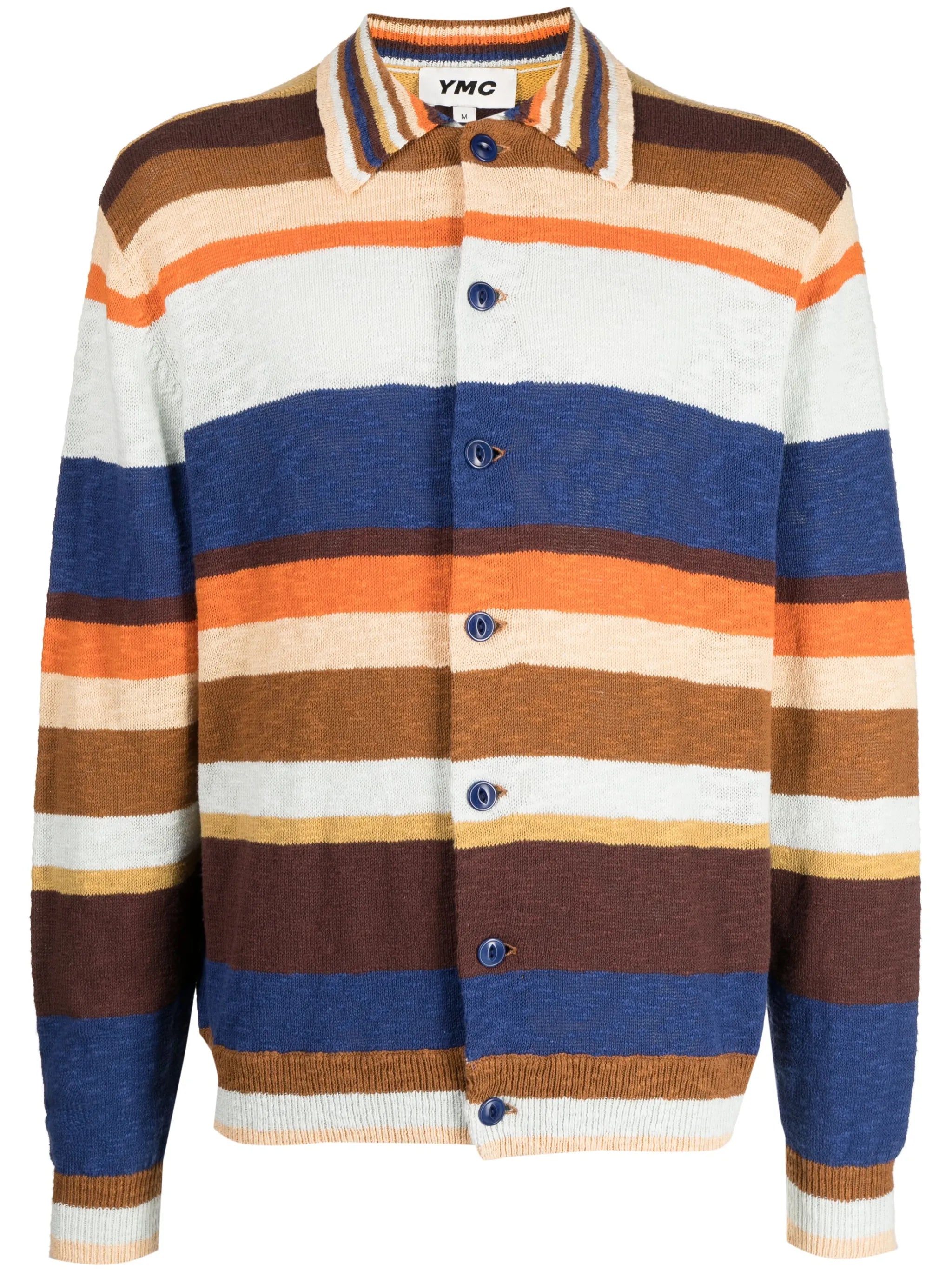 Rat Pack striped cotton cardigan