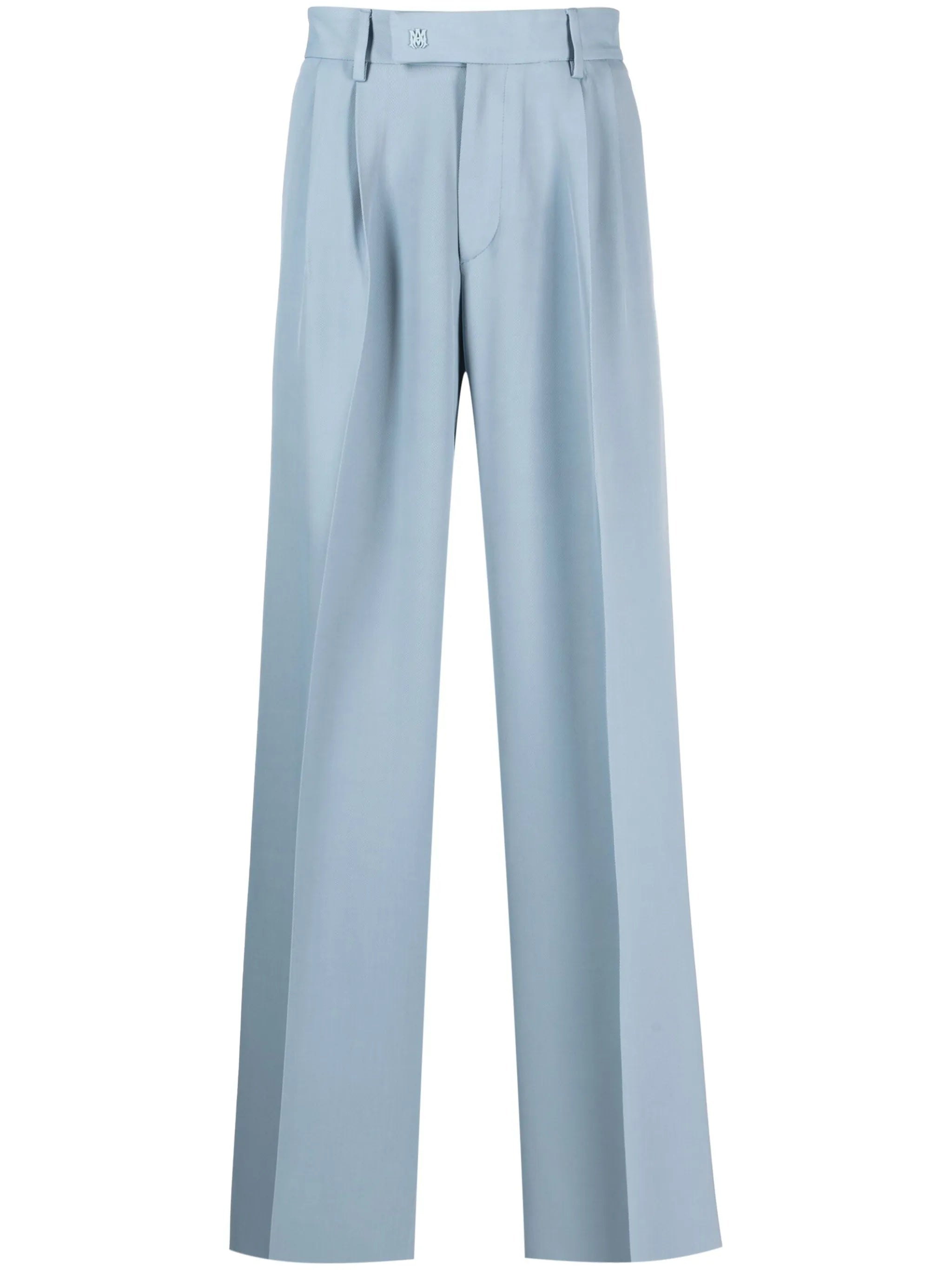 straight-leg pleated trousers