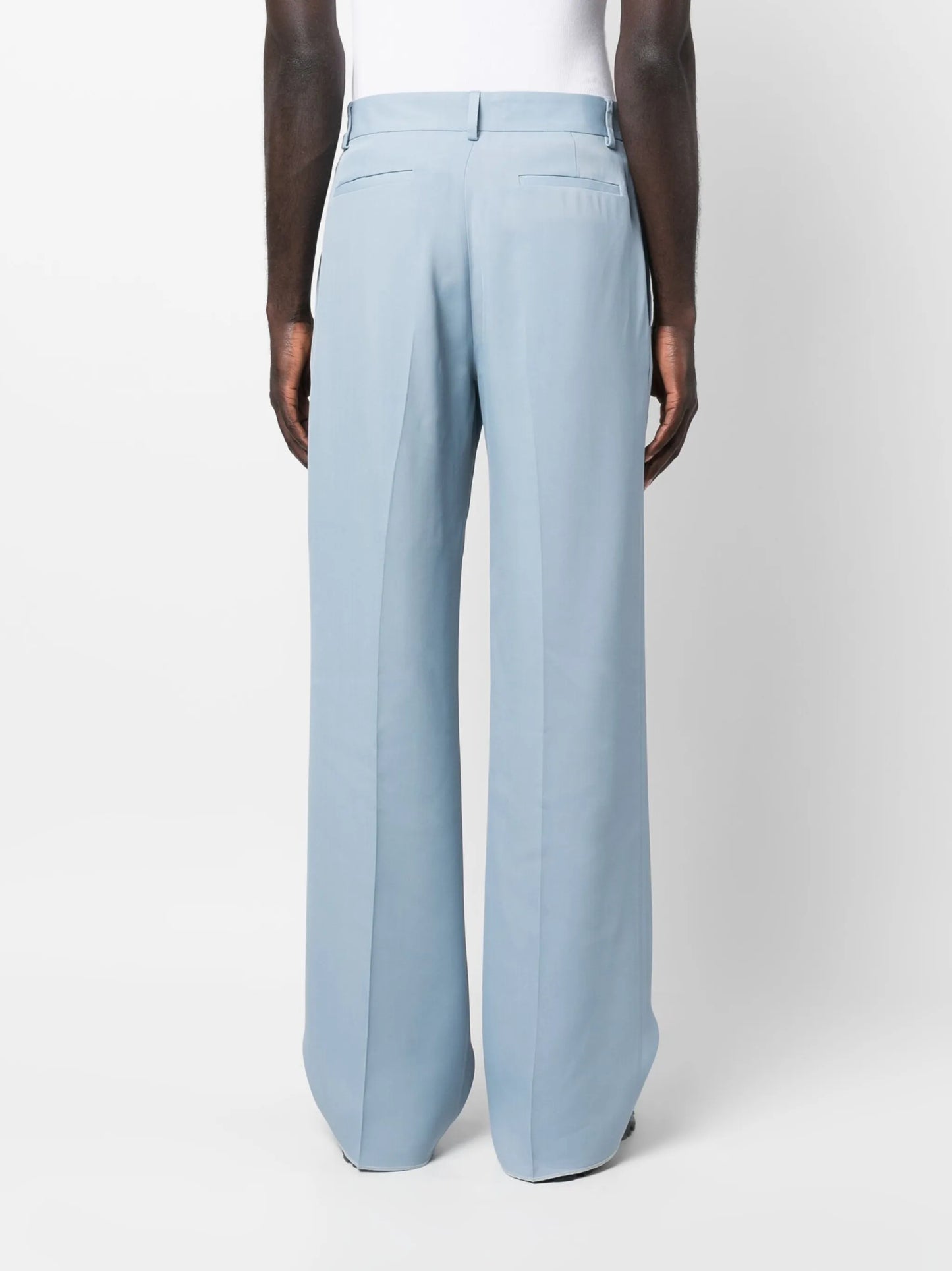 straight-leg pleated trousers