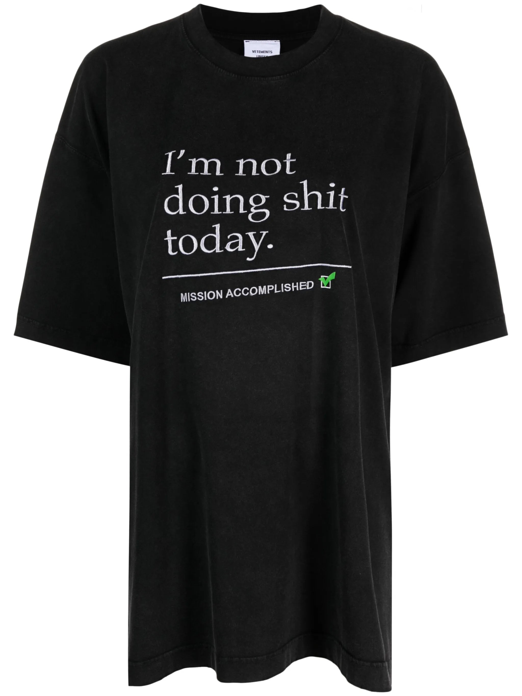 slogan-print cotton T-shirt