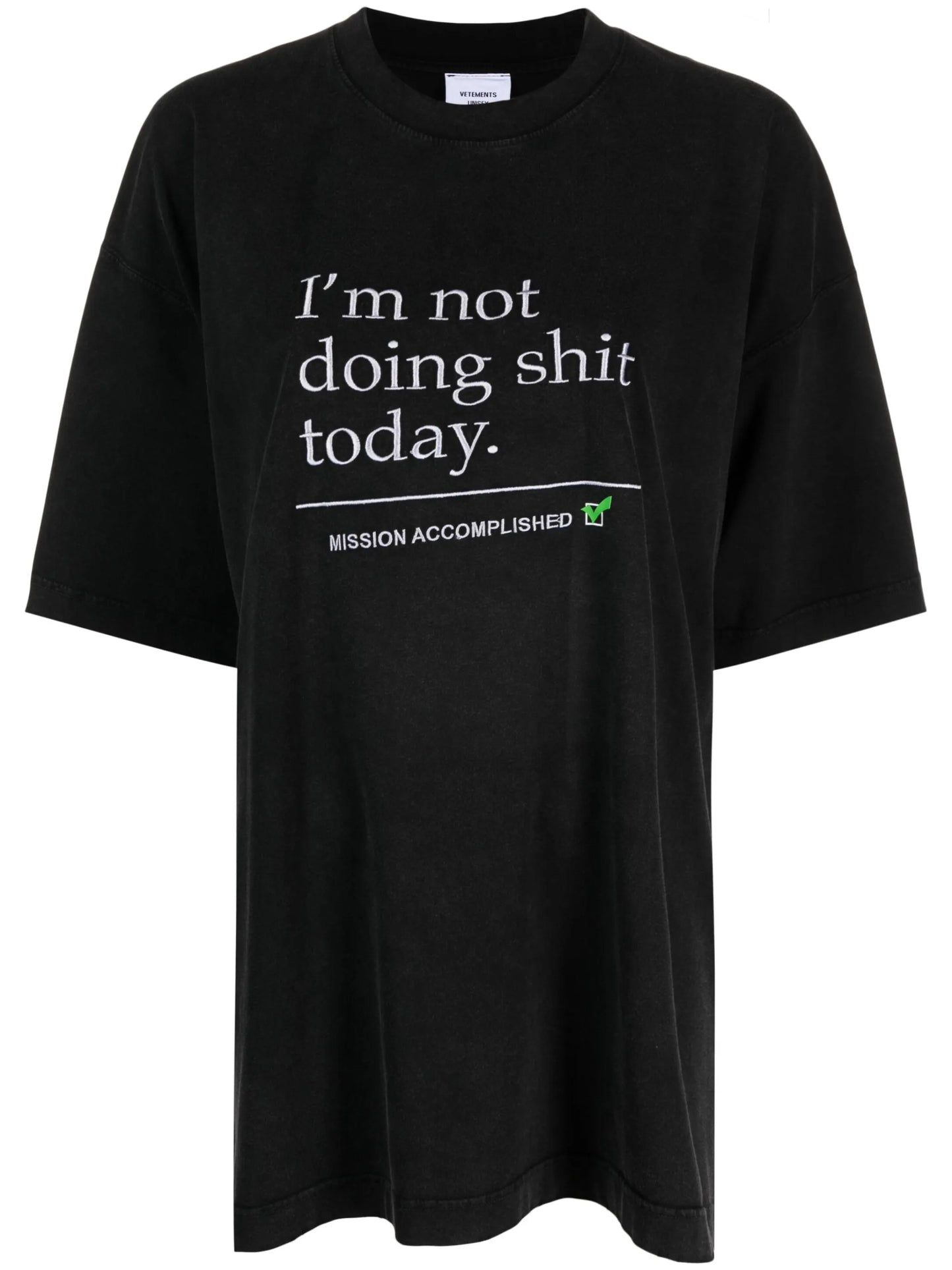 slogan-print cotton T-shirt