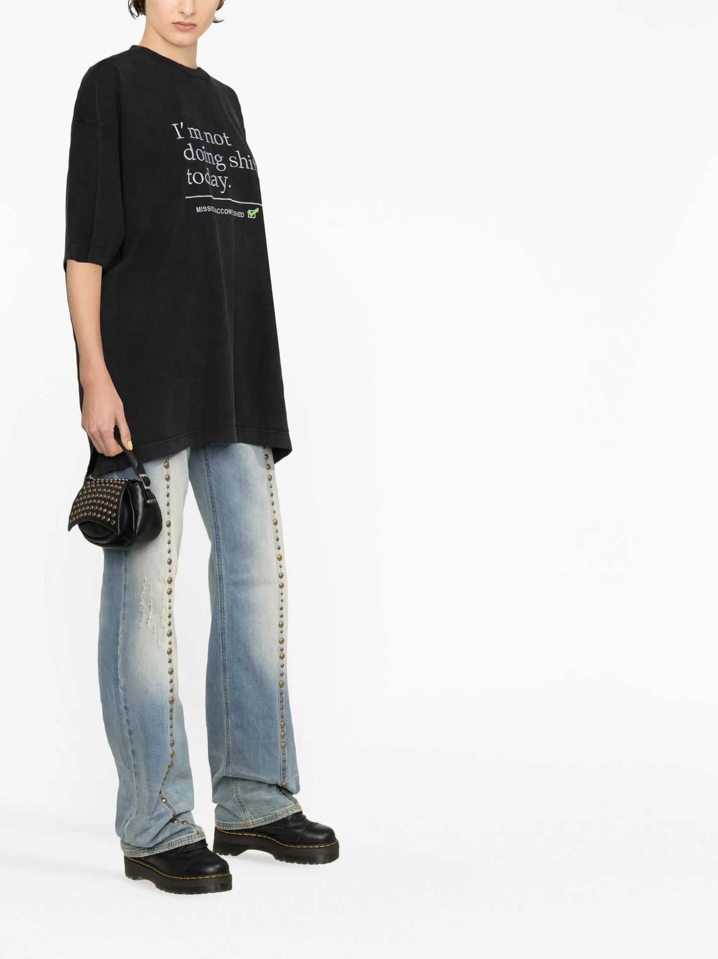slogan-print cotton T-shirt