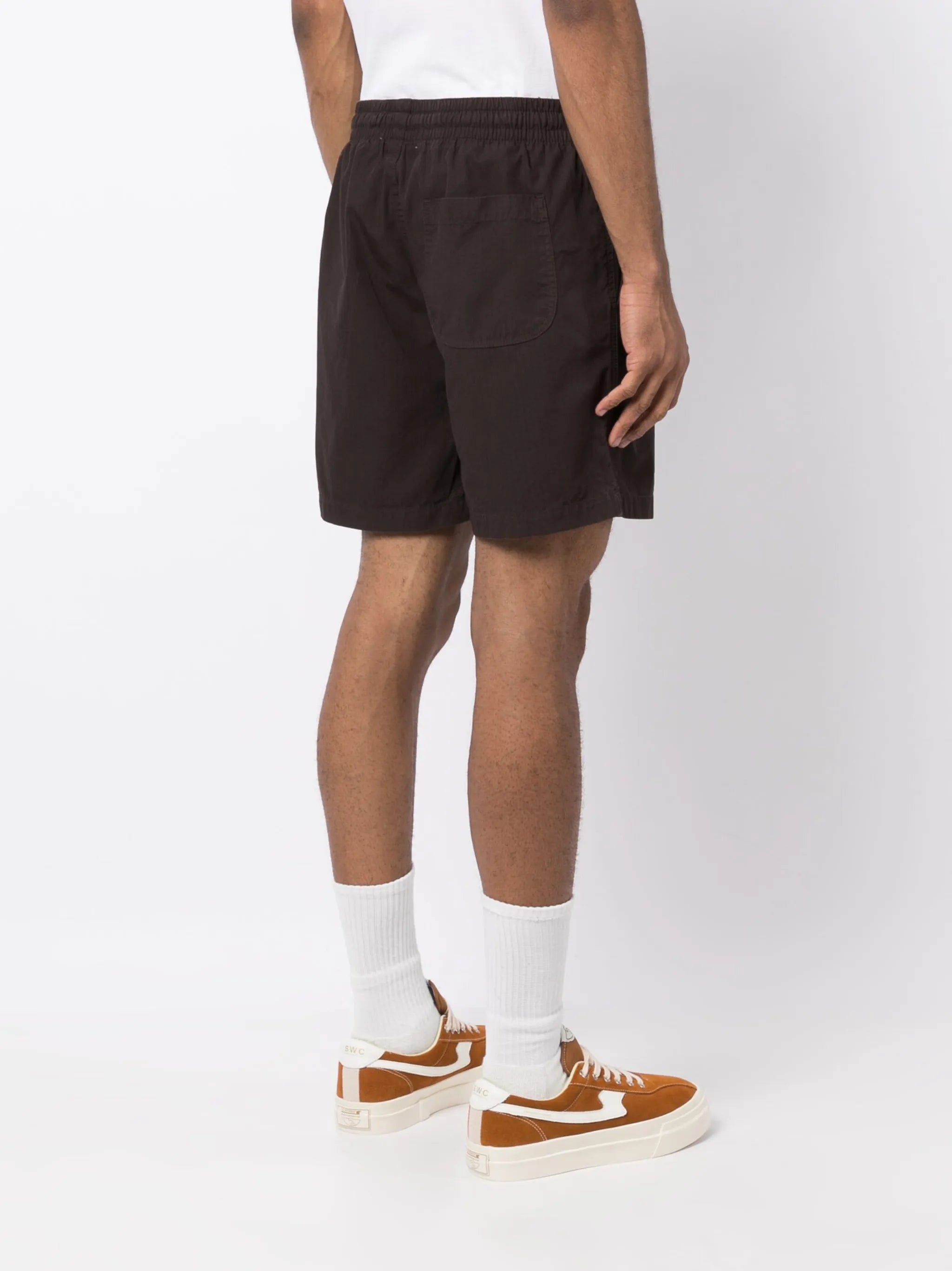 drawstring-waist organic-cotton shorts