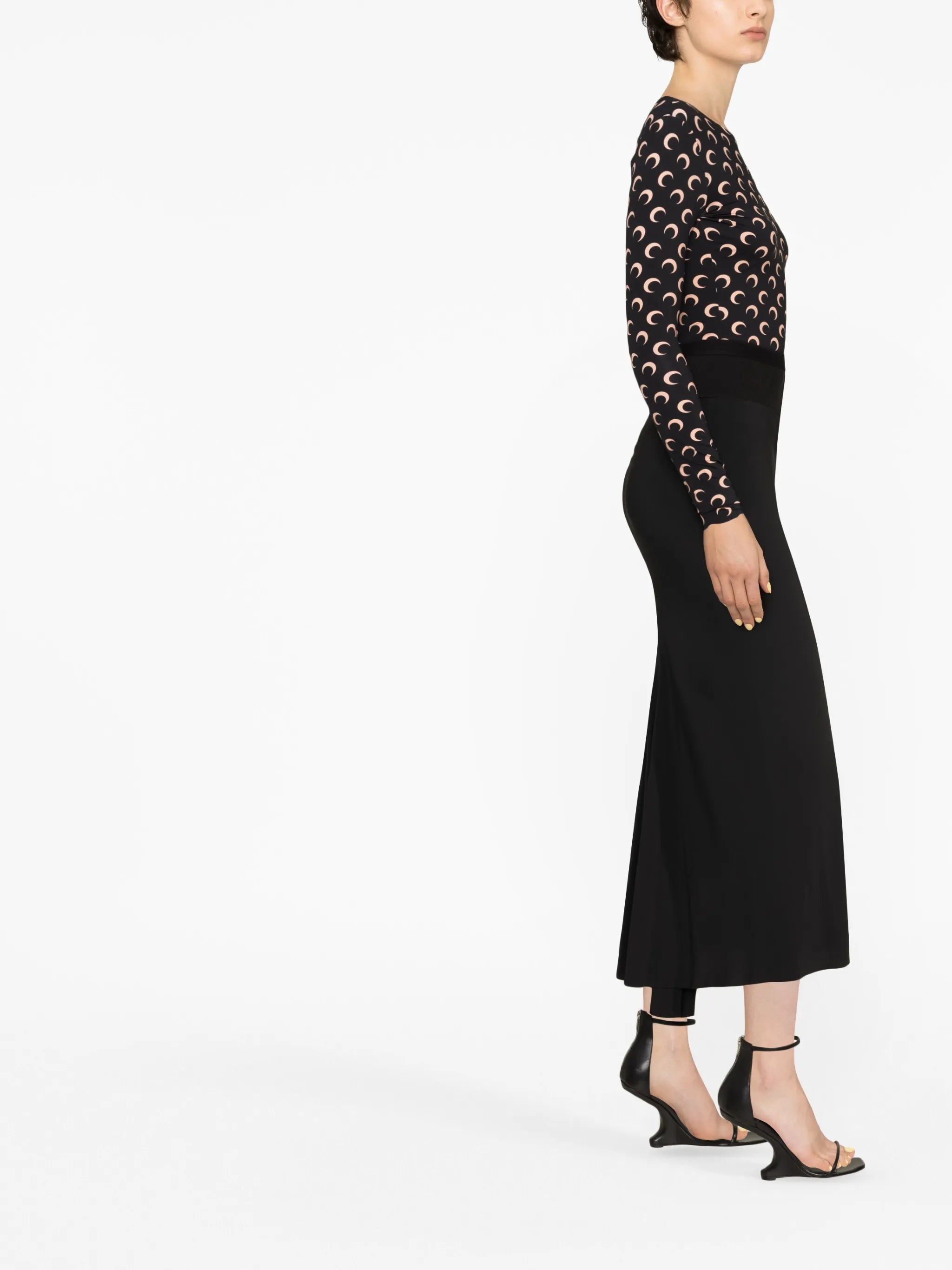 Crescent Moon-print top