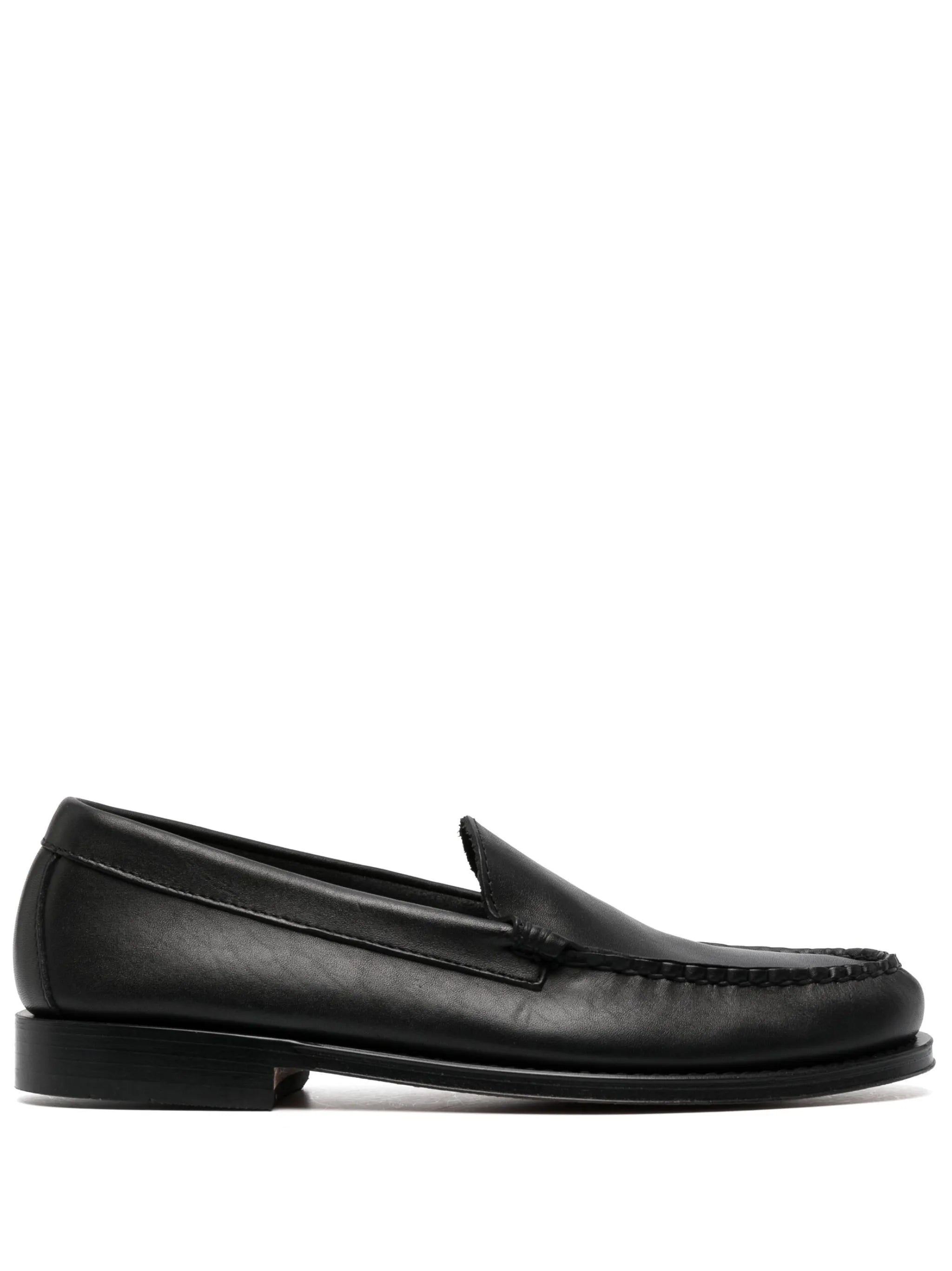 round-toe leather oxford shoes