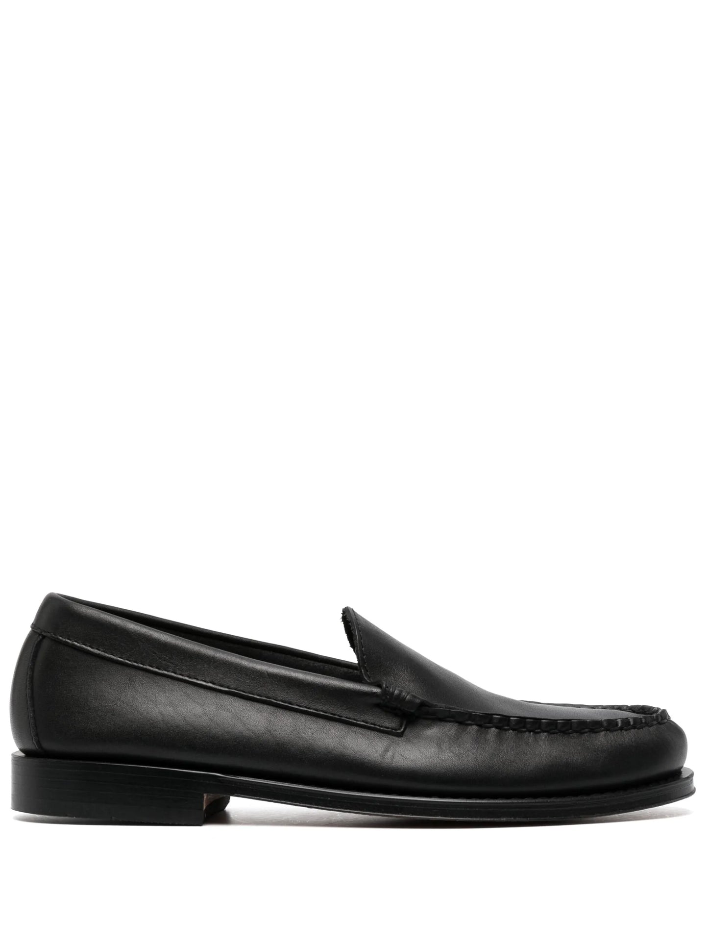 round-toe leather oxford shoes