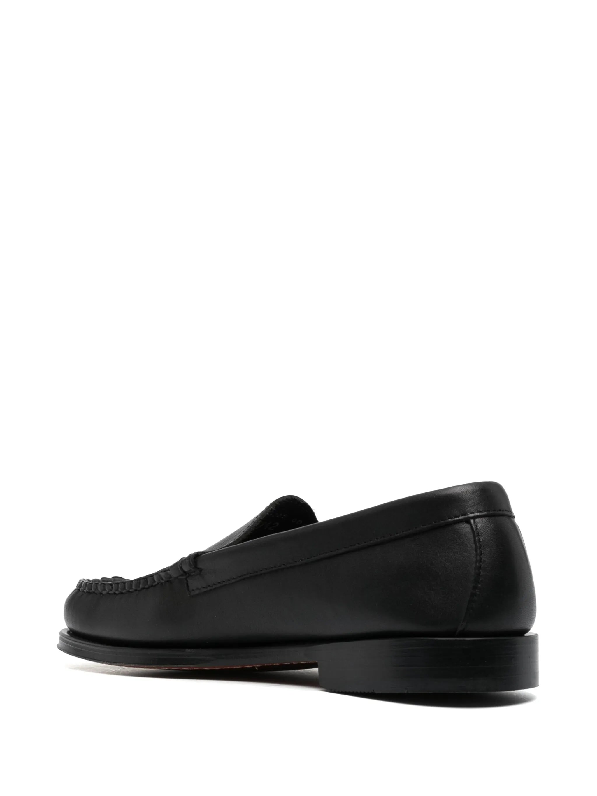 round-toe leather oxford shoes