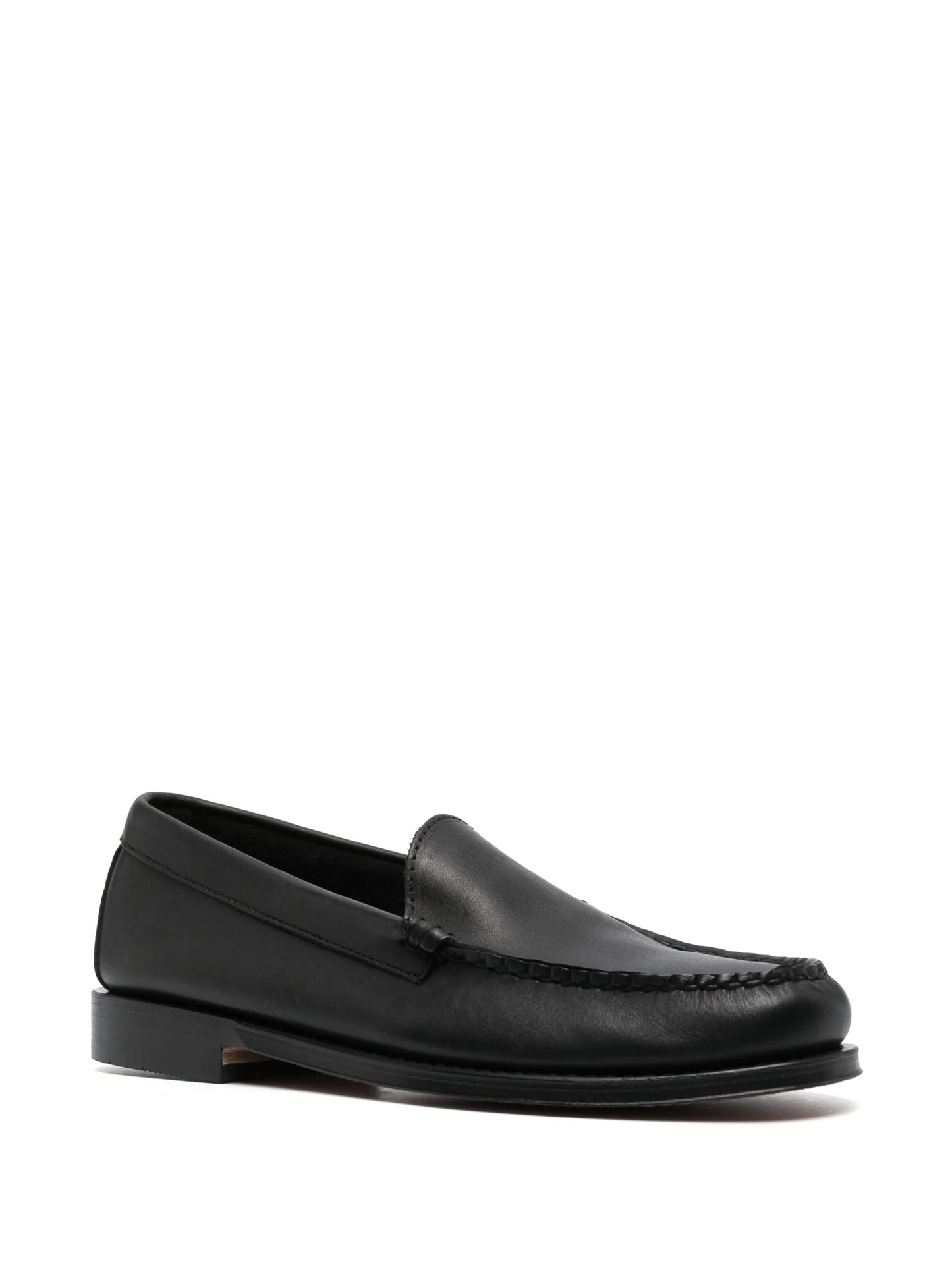 round-toe leather oxford shoes