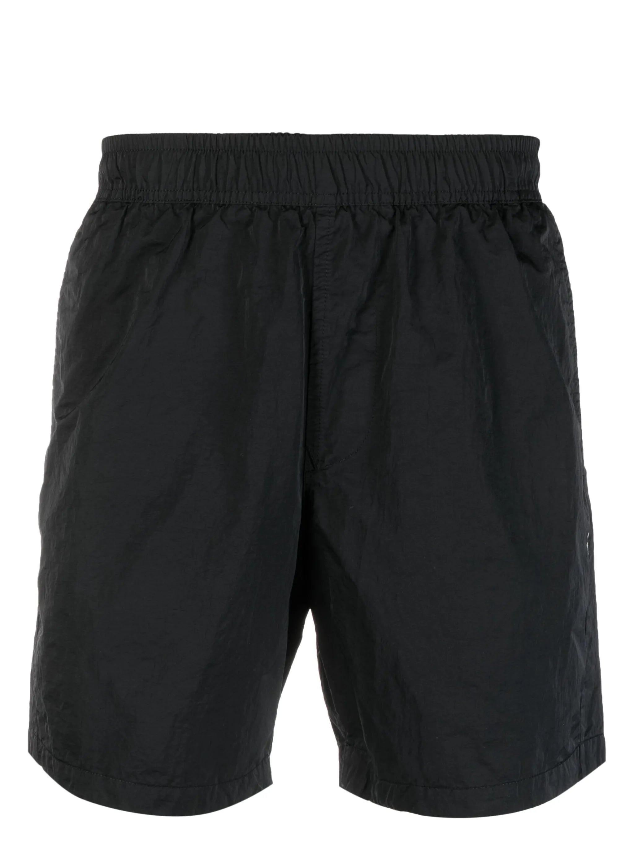embroidered-logo elasticated-waistband shorts