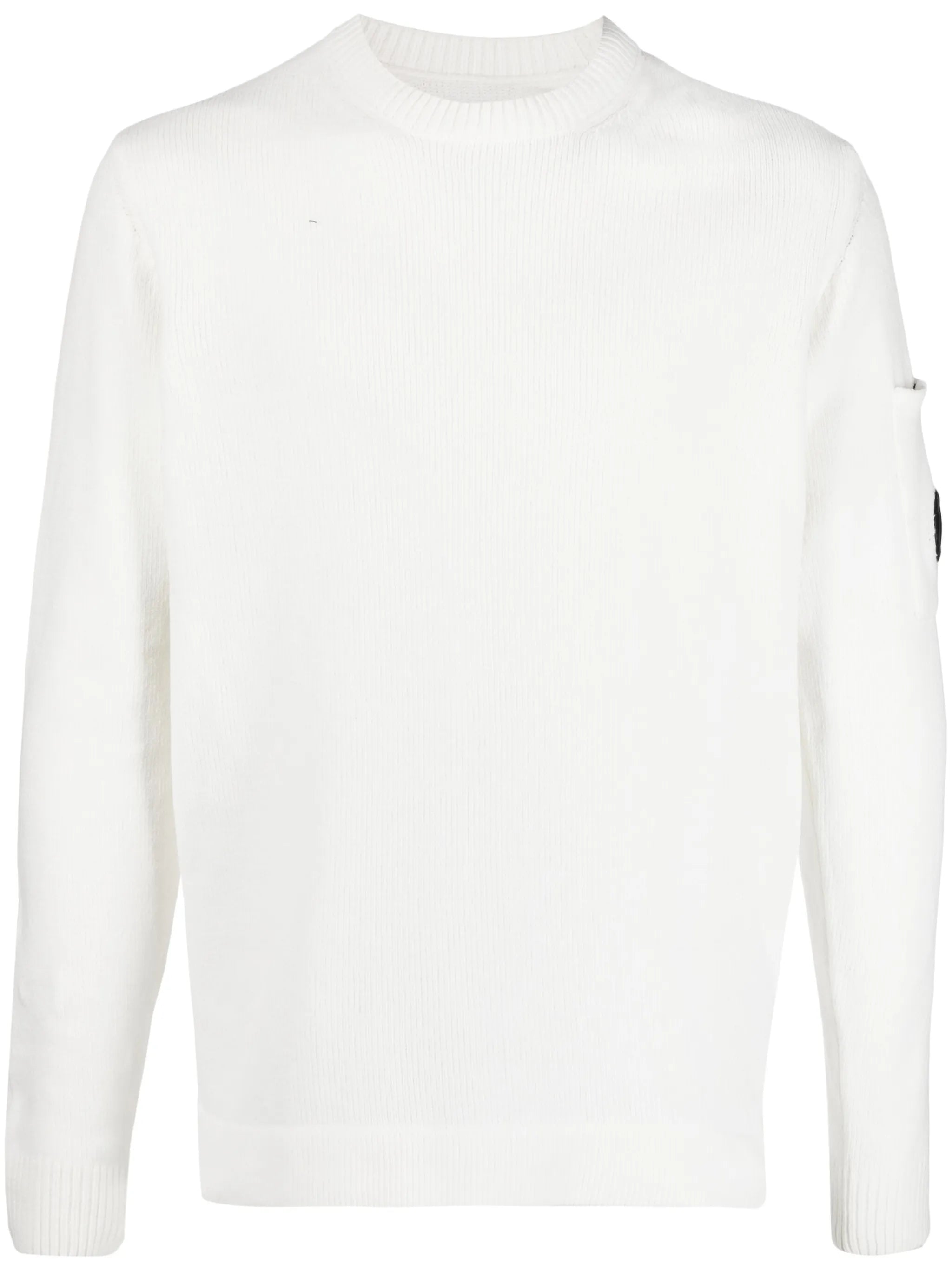 lens-detailed cotton jumper