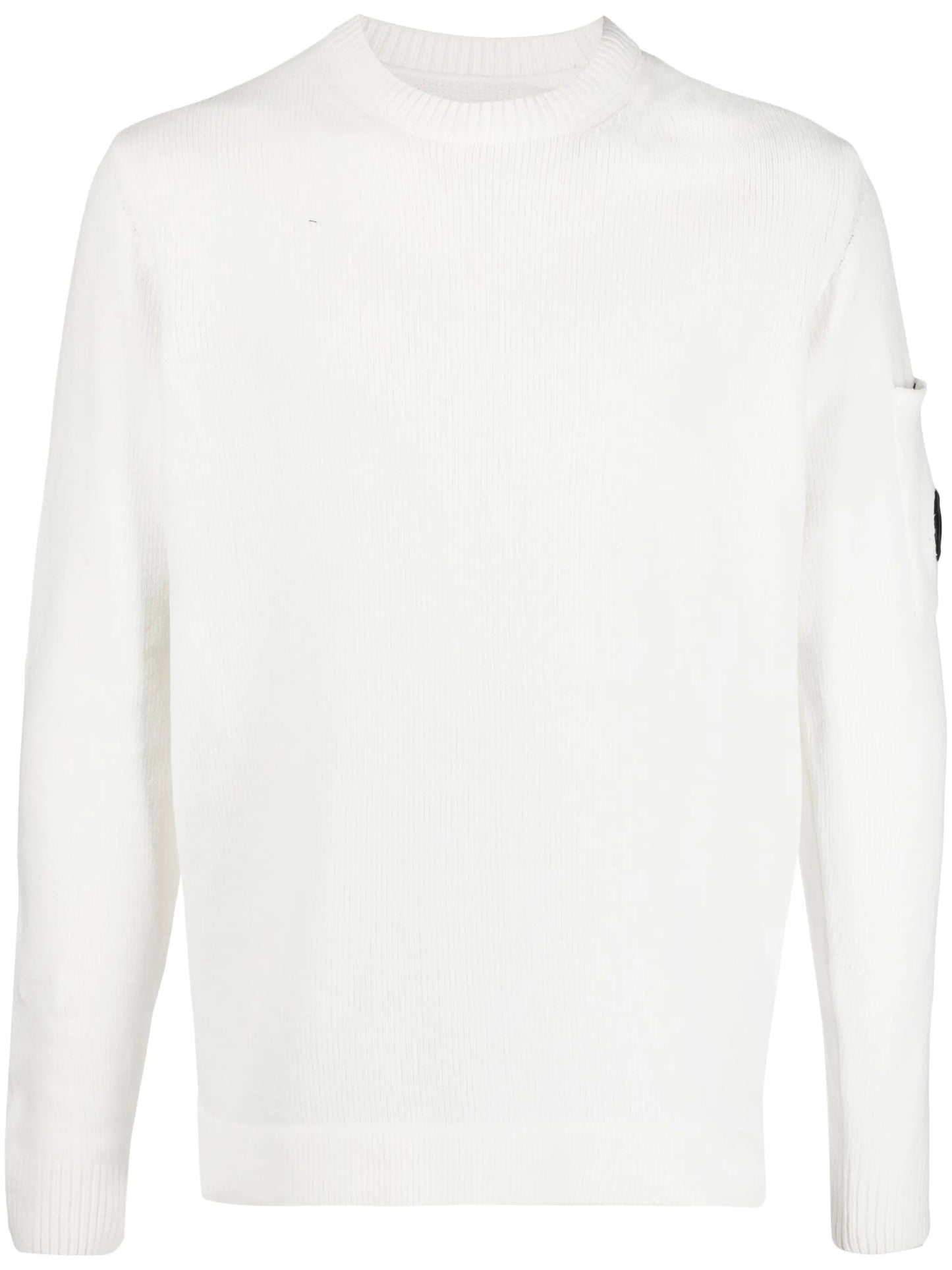 lens-detailed cotton jumper