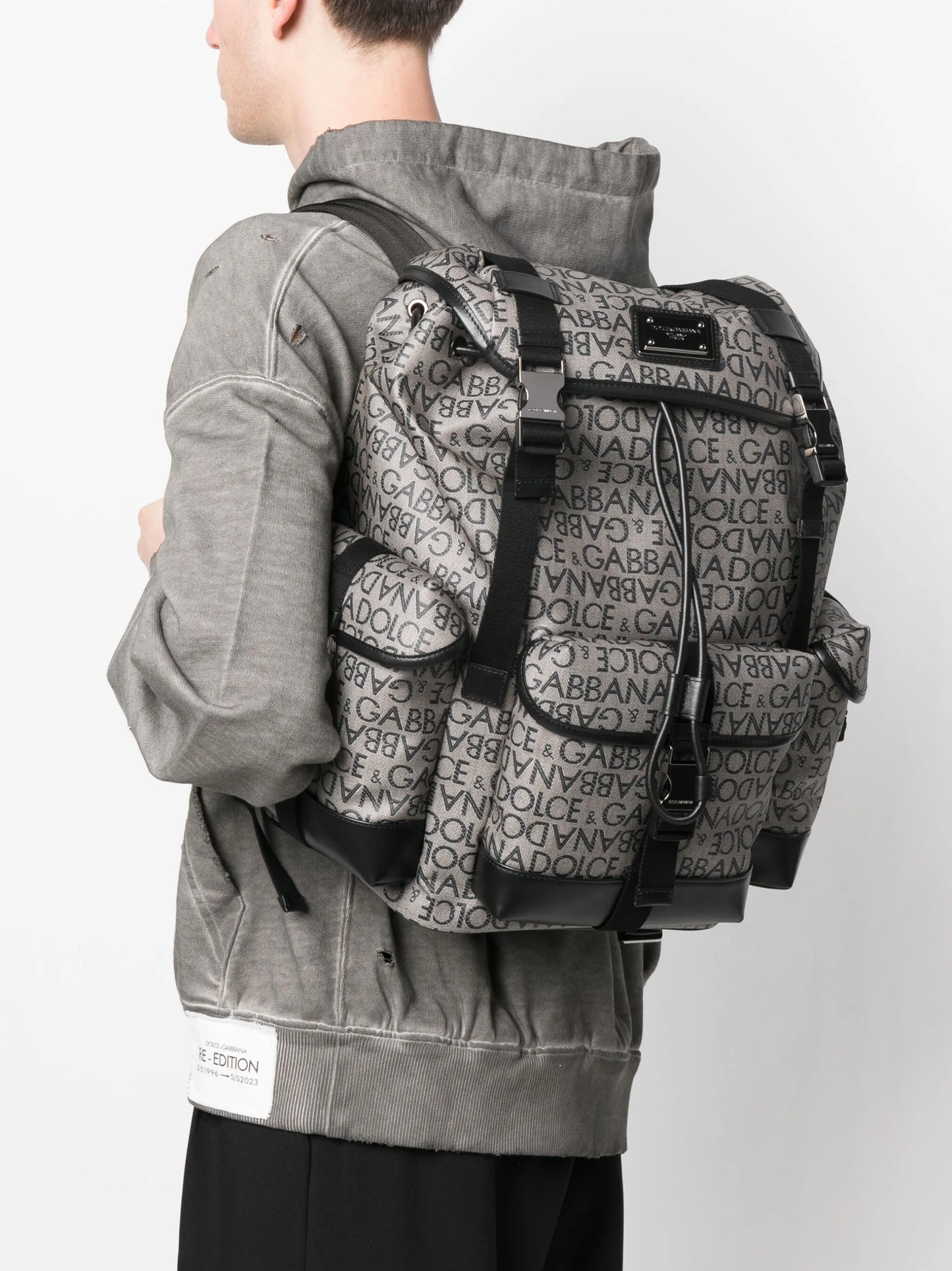 logo jacquard backpack