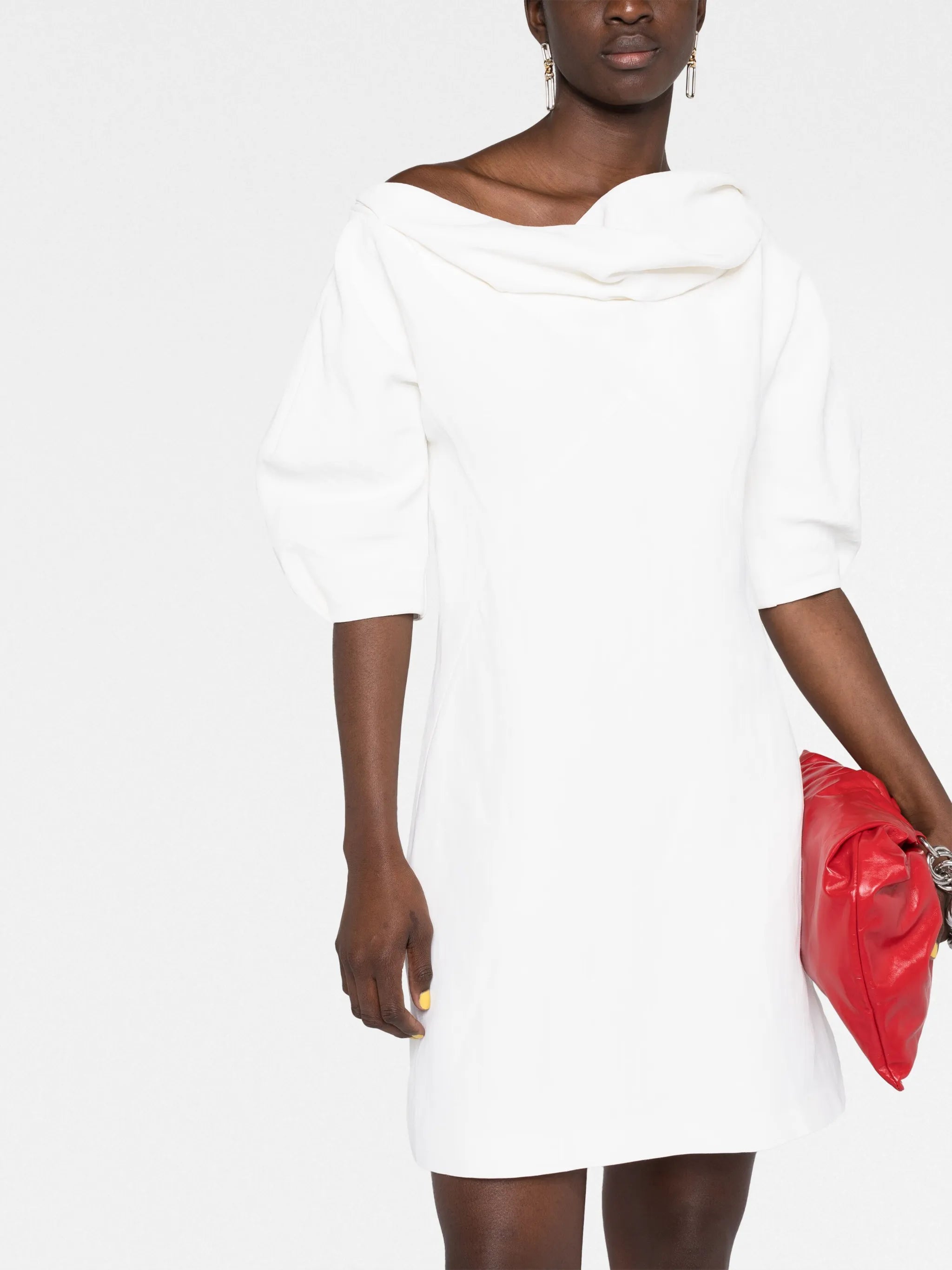 ruched-detail short dress