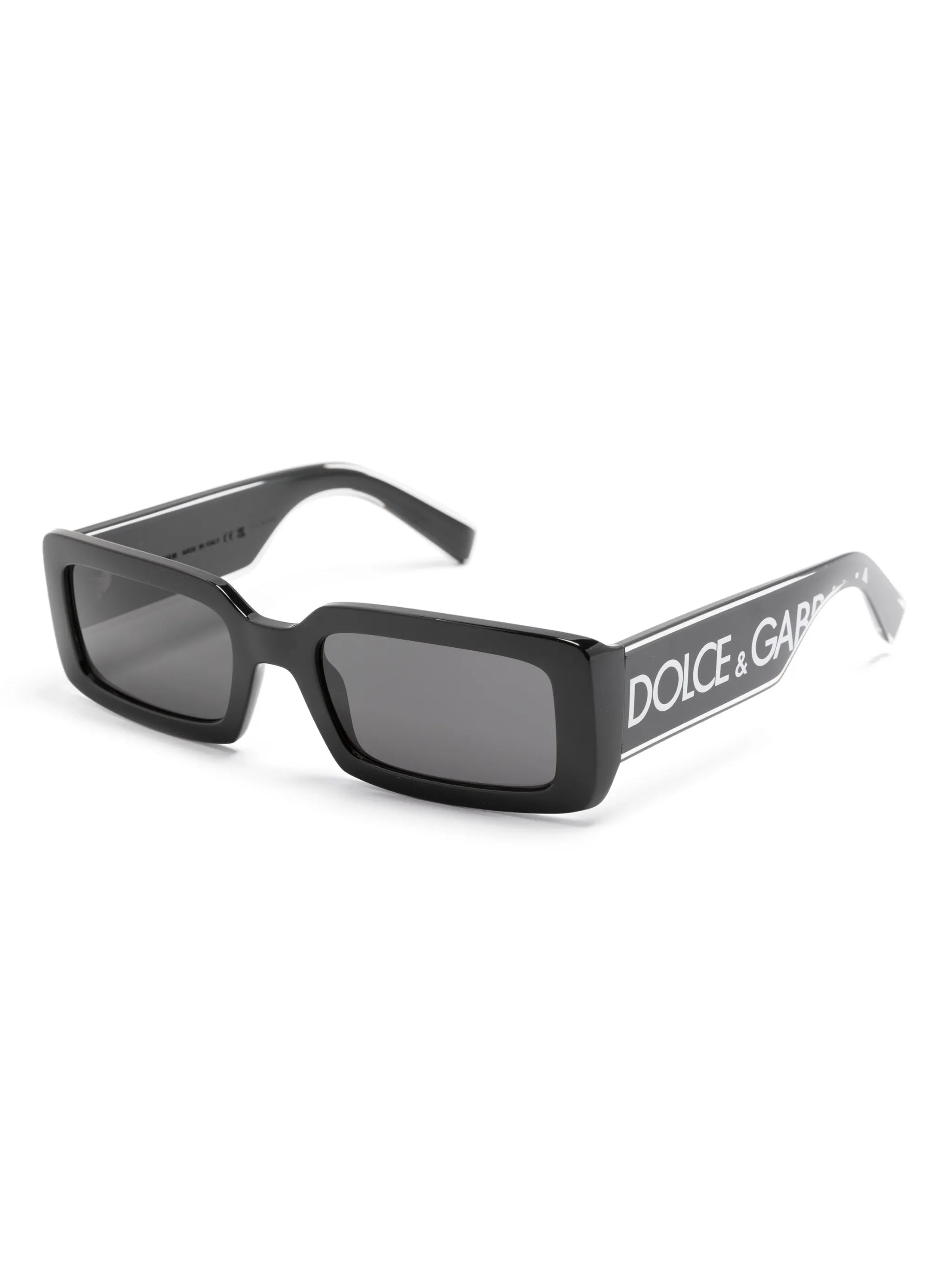 logo-print rectangle-frame sunglasses