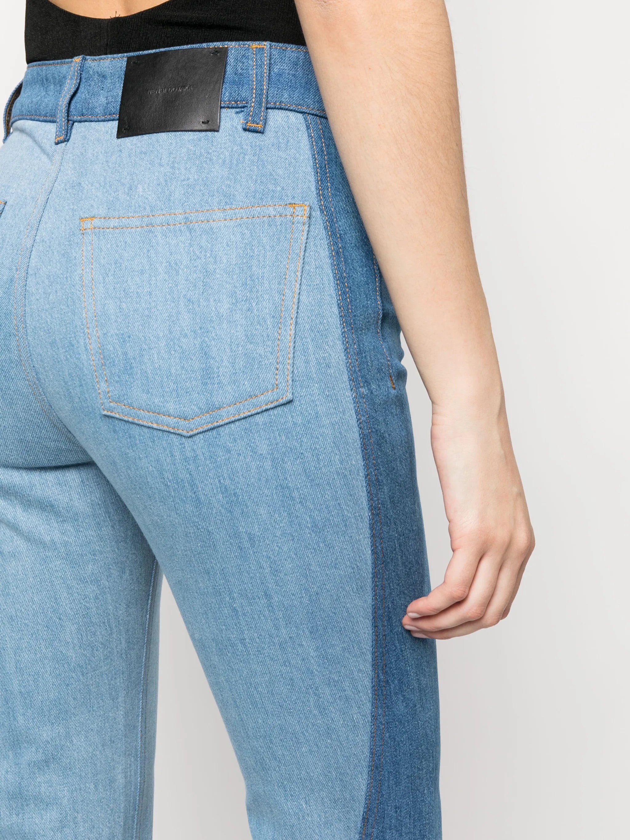flared denim jeans