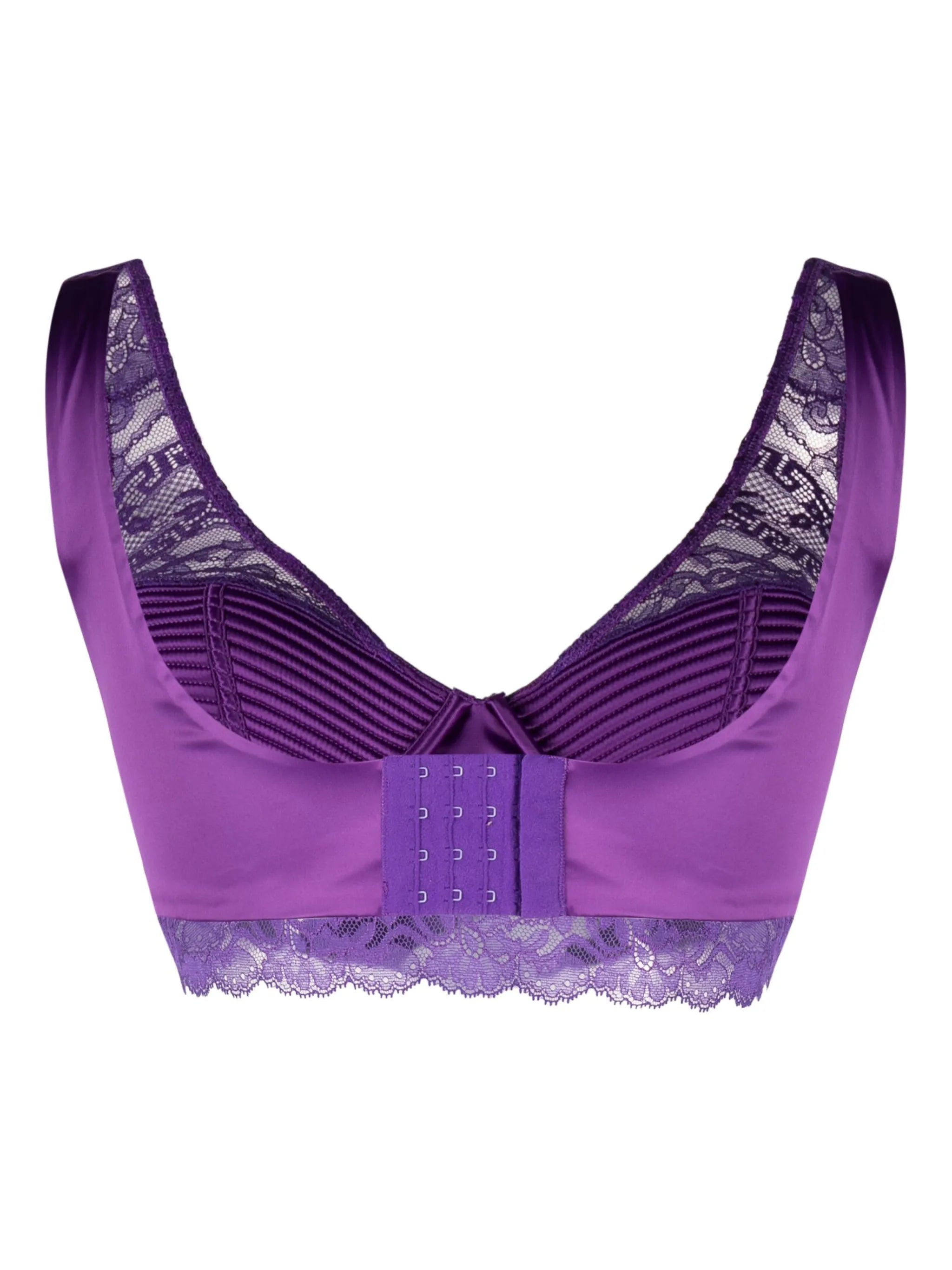 Greca-detail lace brallete top