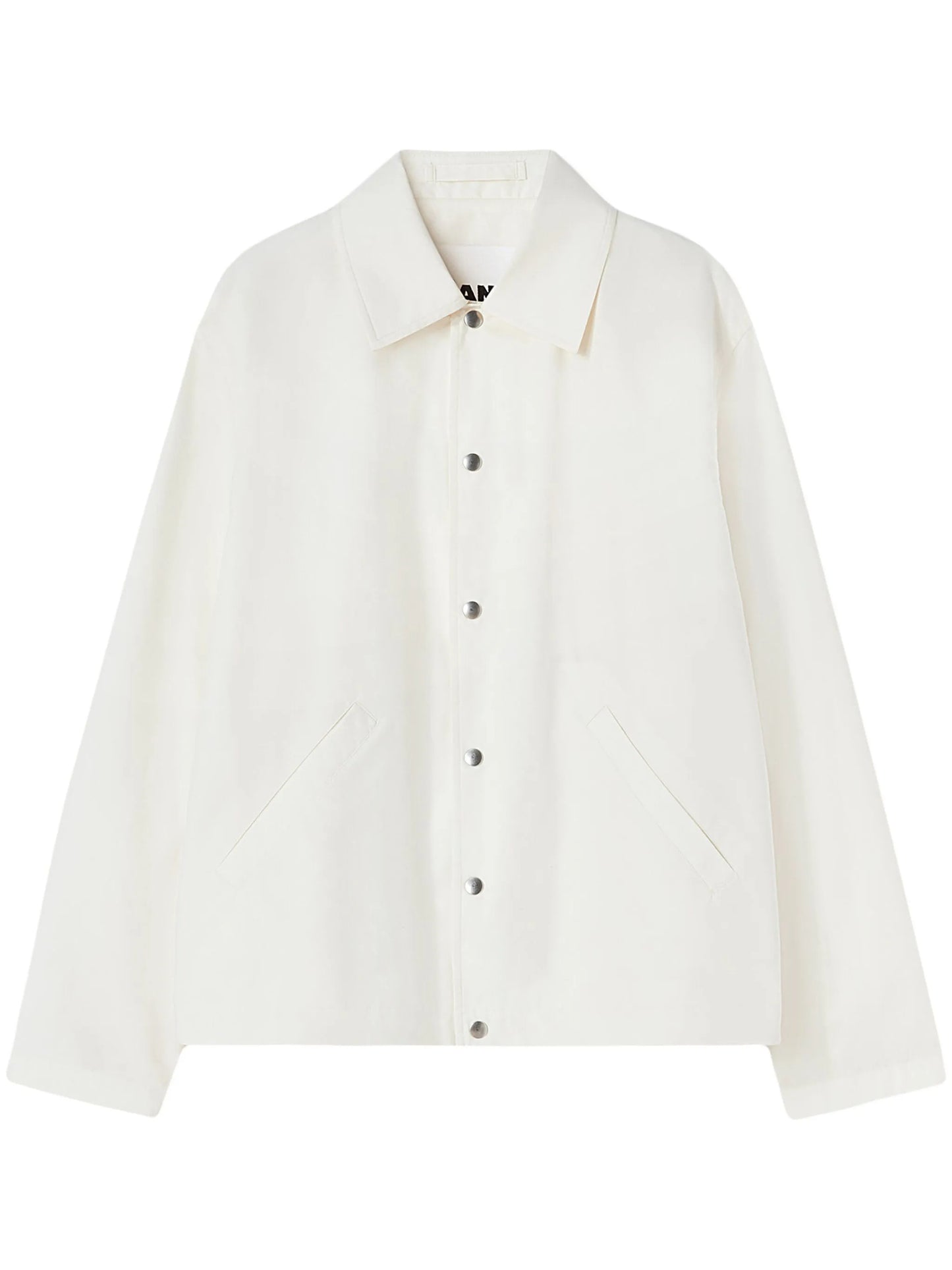 logo-print cotton shirt jacket