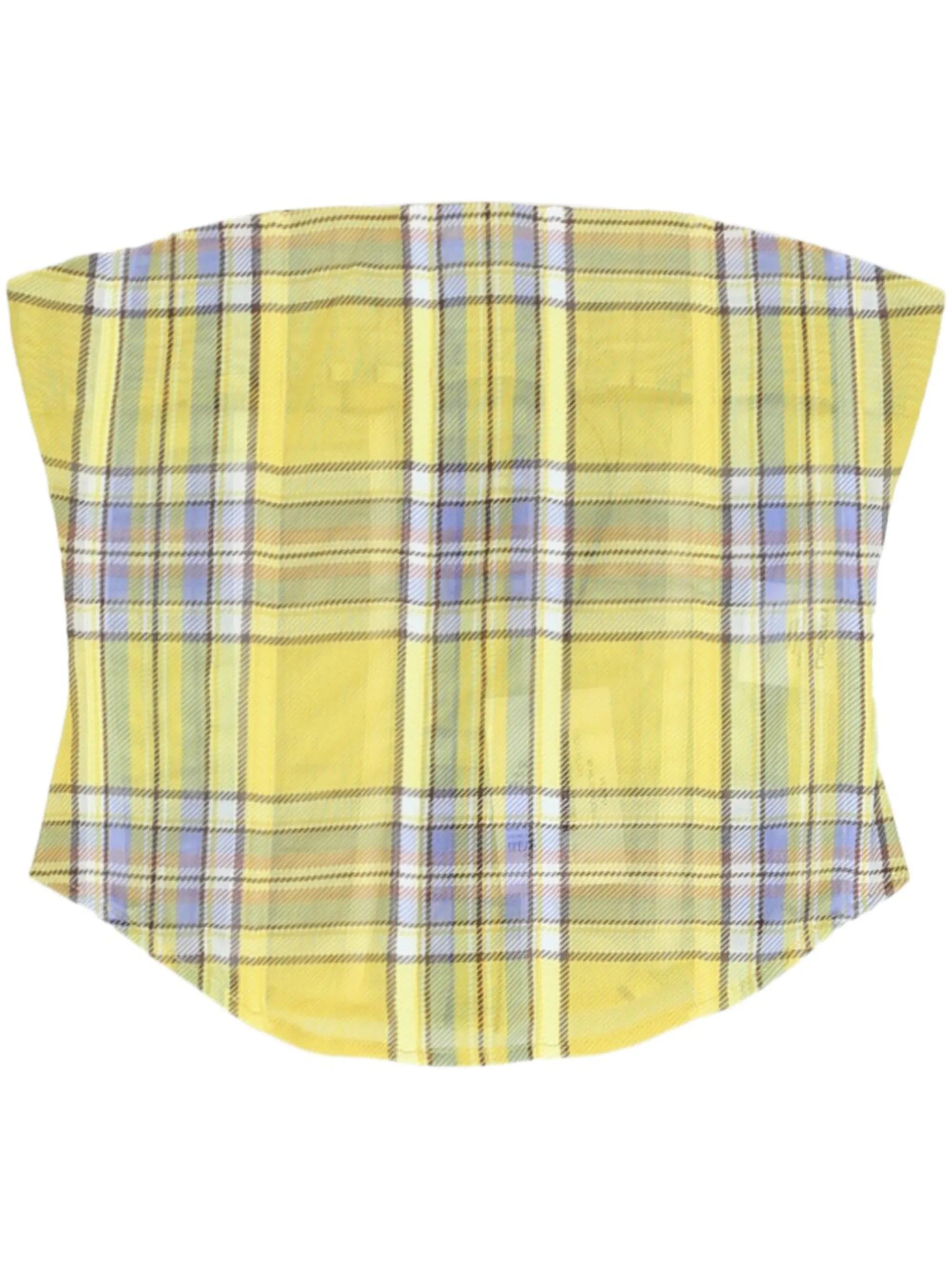 Peri plaid-print corset