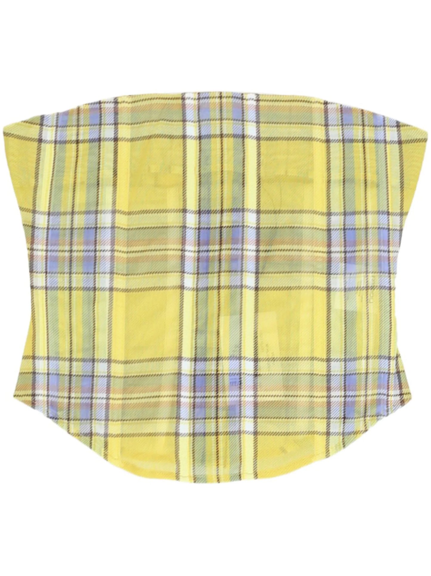Peri plaid-print corset