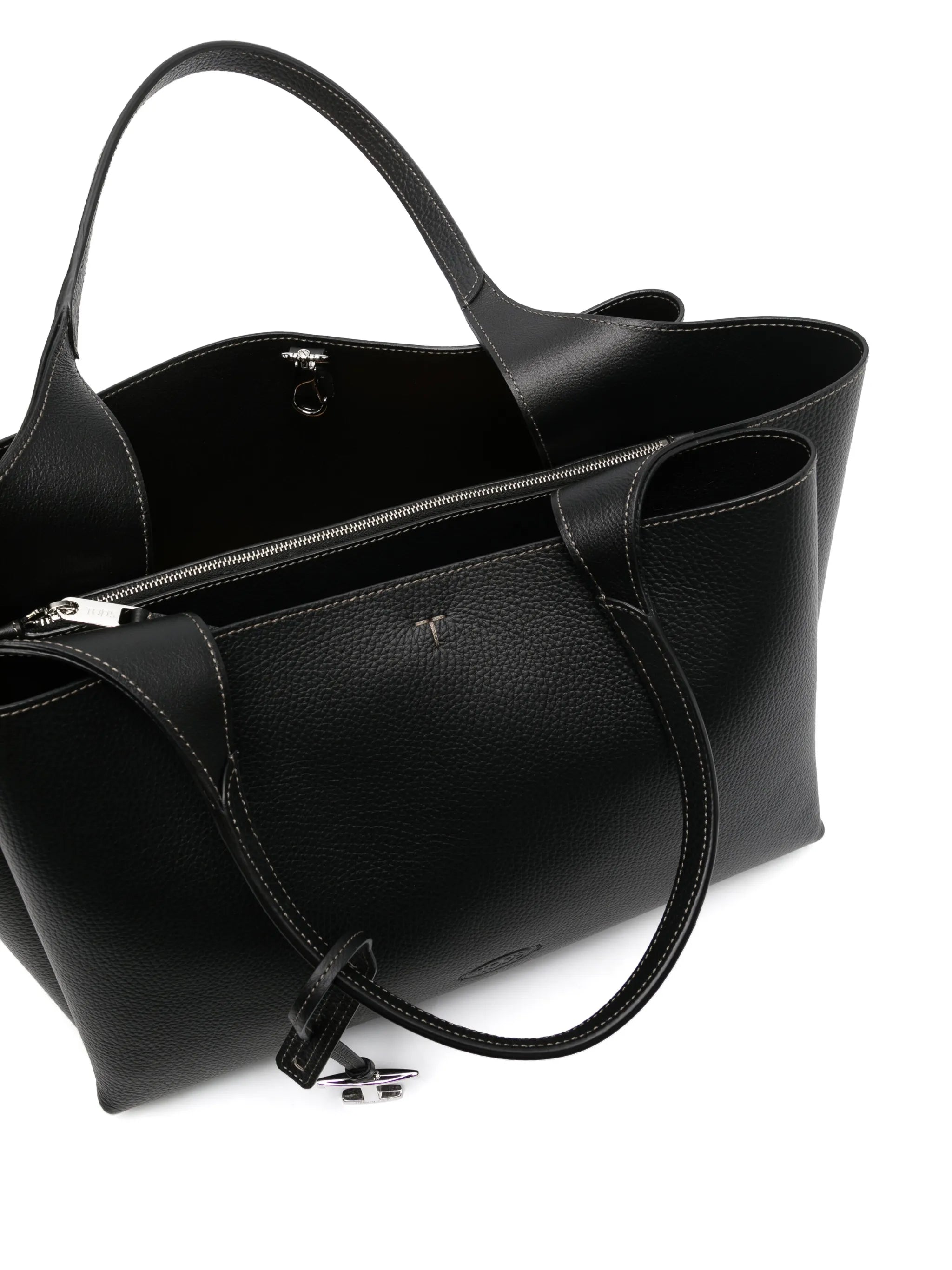T-pendant leather tote bag