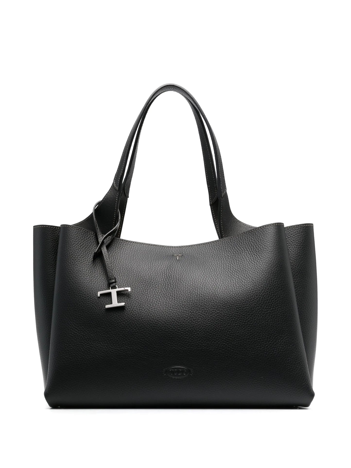T-pendant leather tote bag