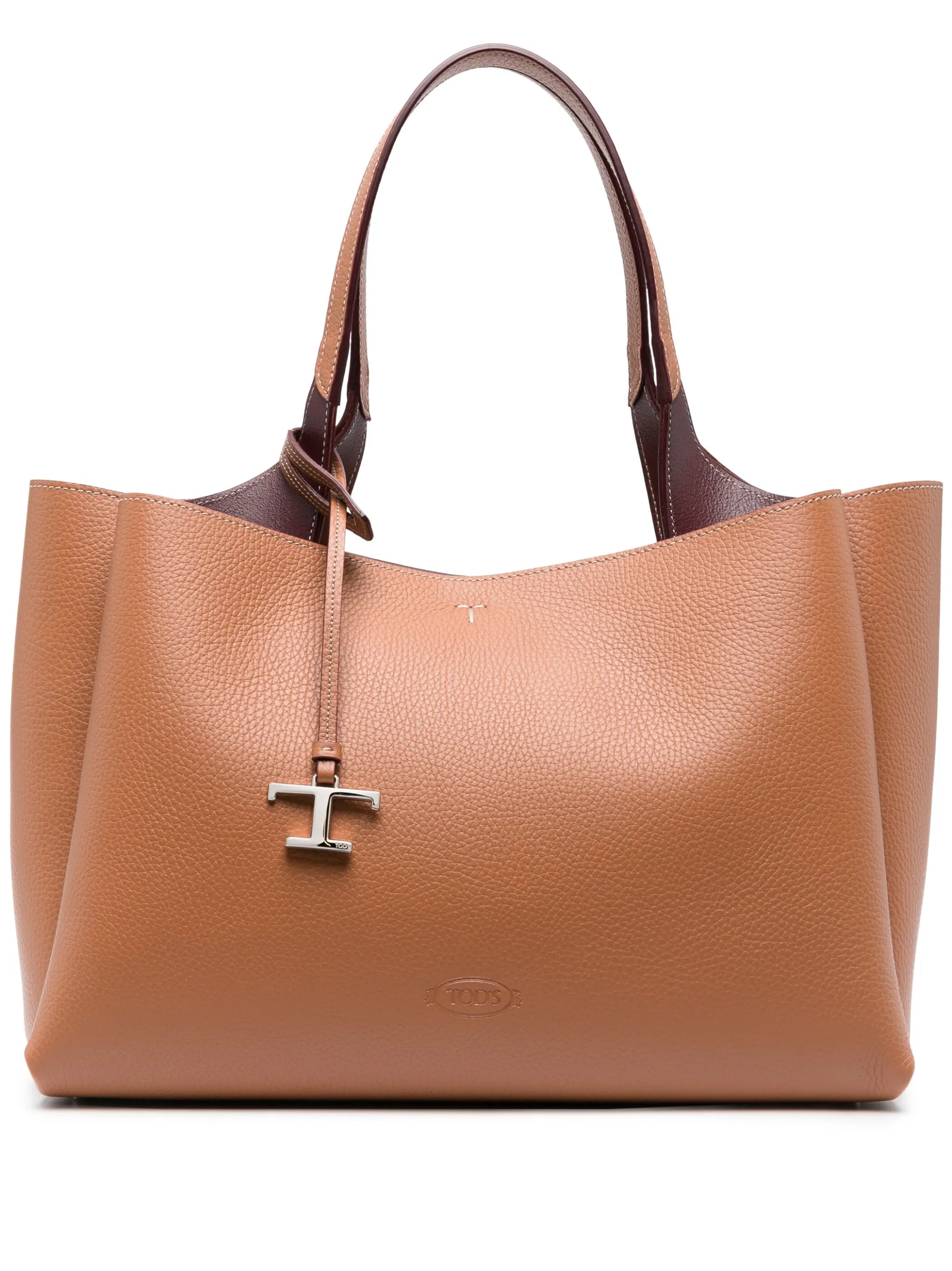 T Timeless leather tote bag