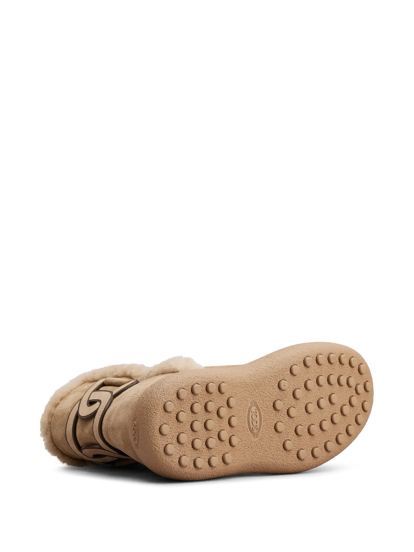 logo-patch suede boots