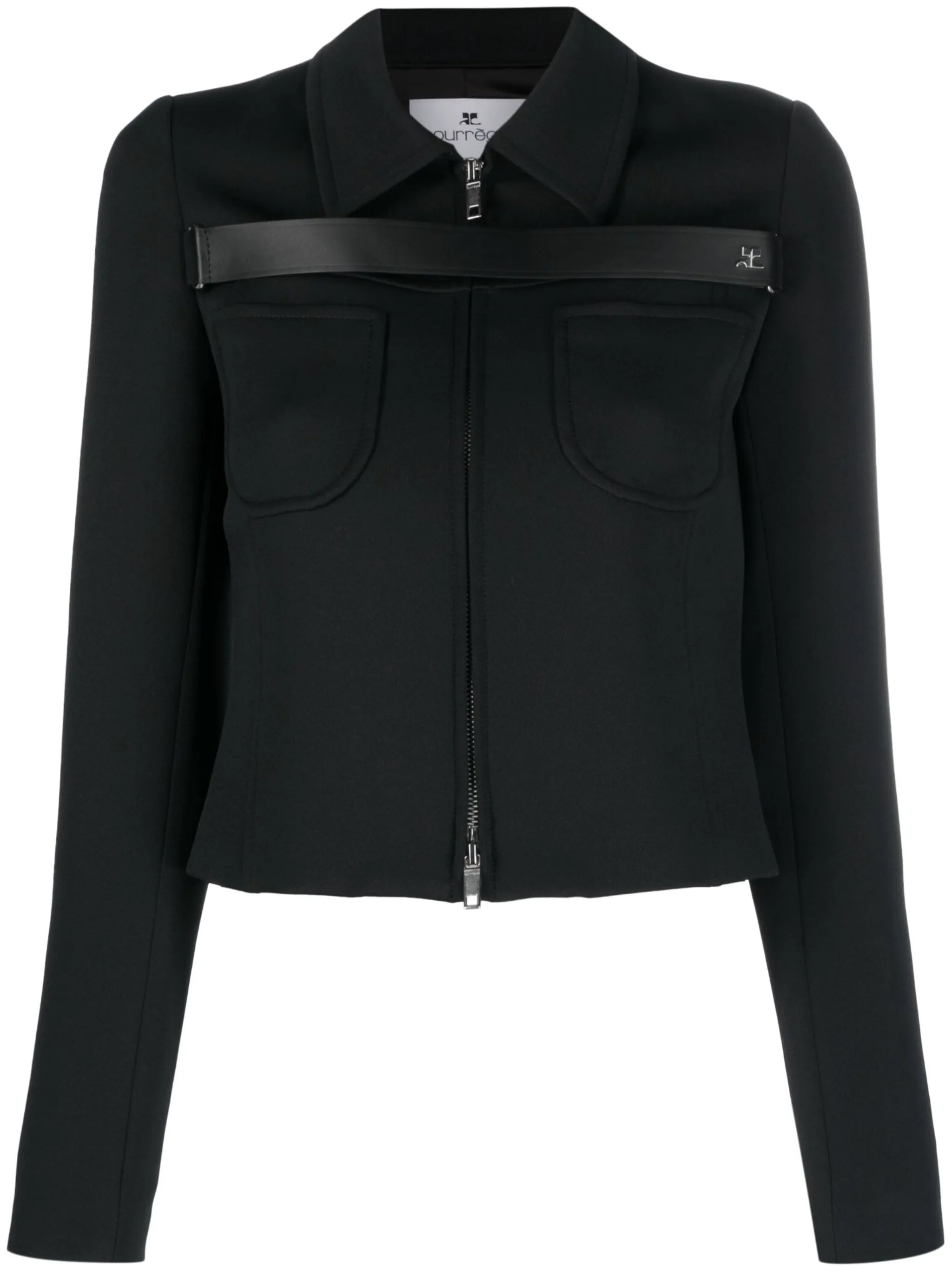 logo-plaque cropped jacket