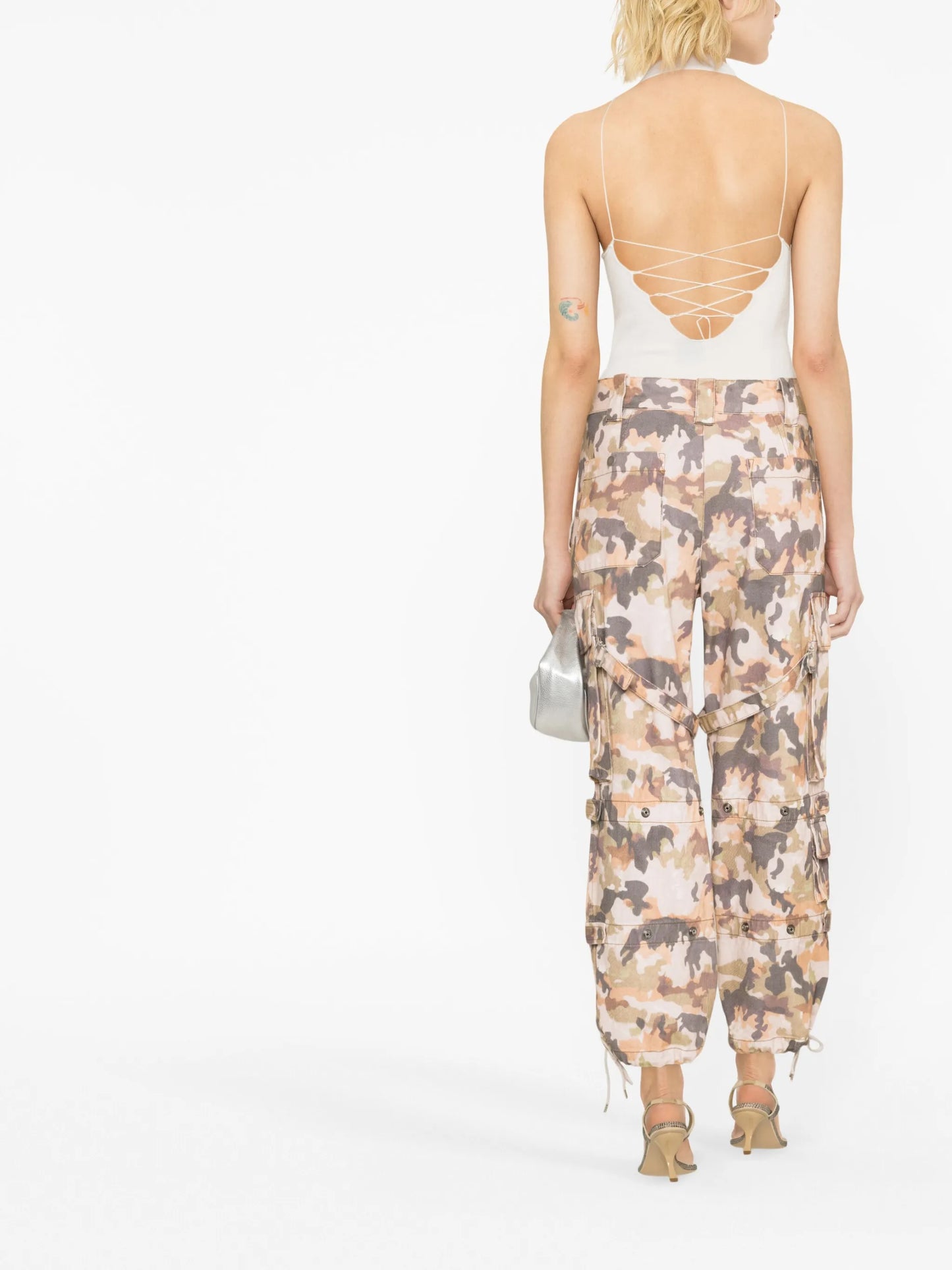 Elore abstract-print cotton trousers