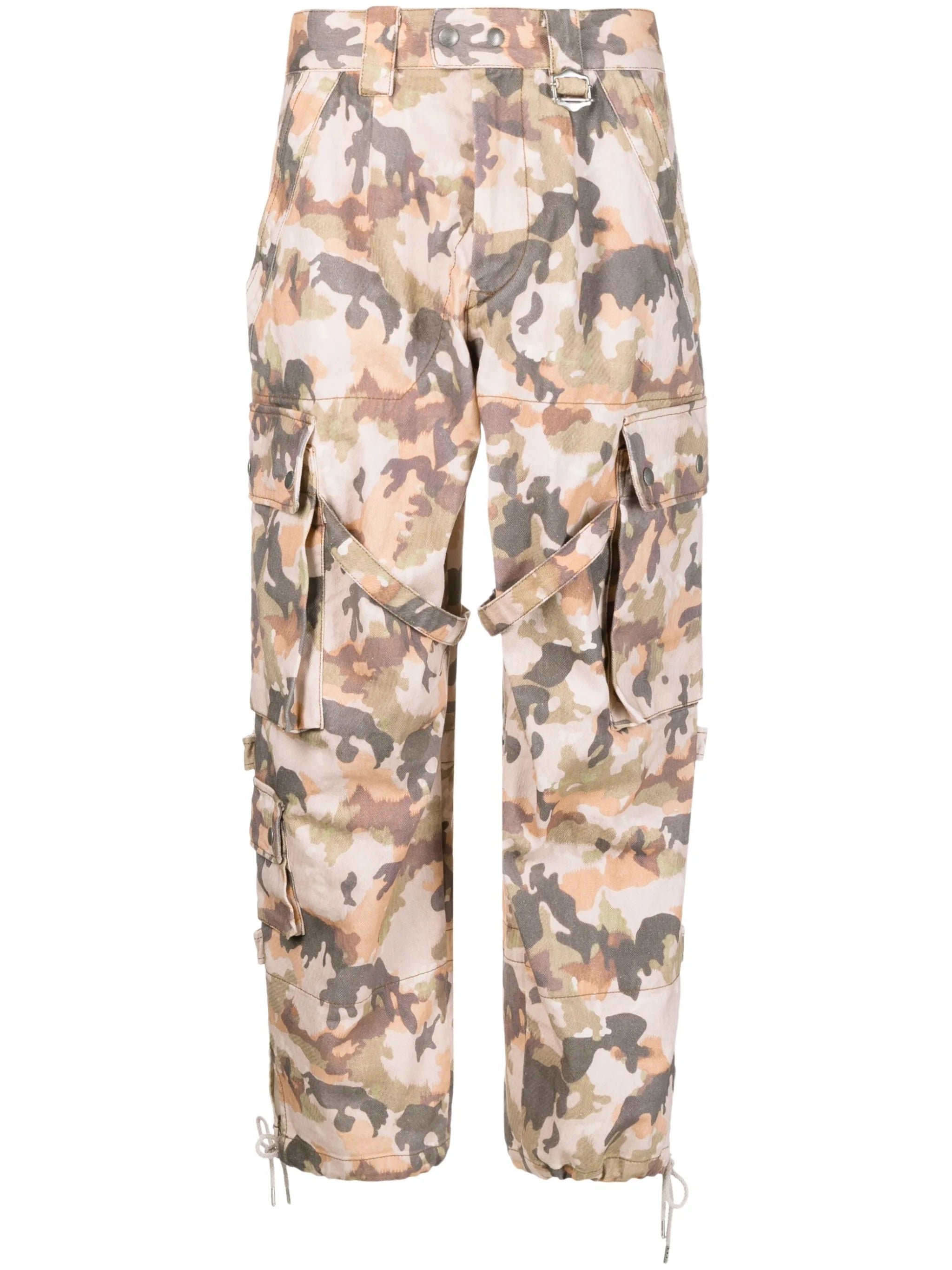 Elore abstract-print cotton trousers