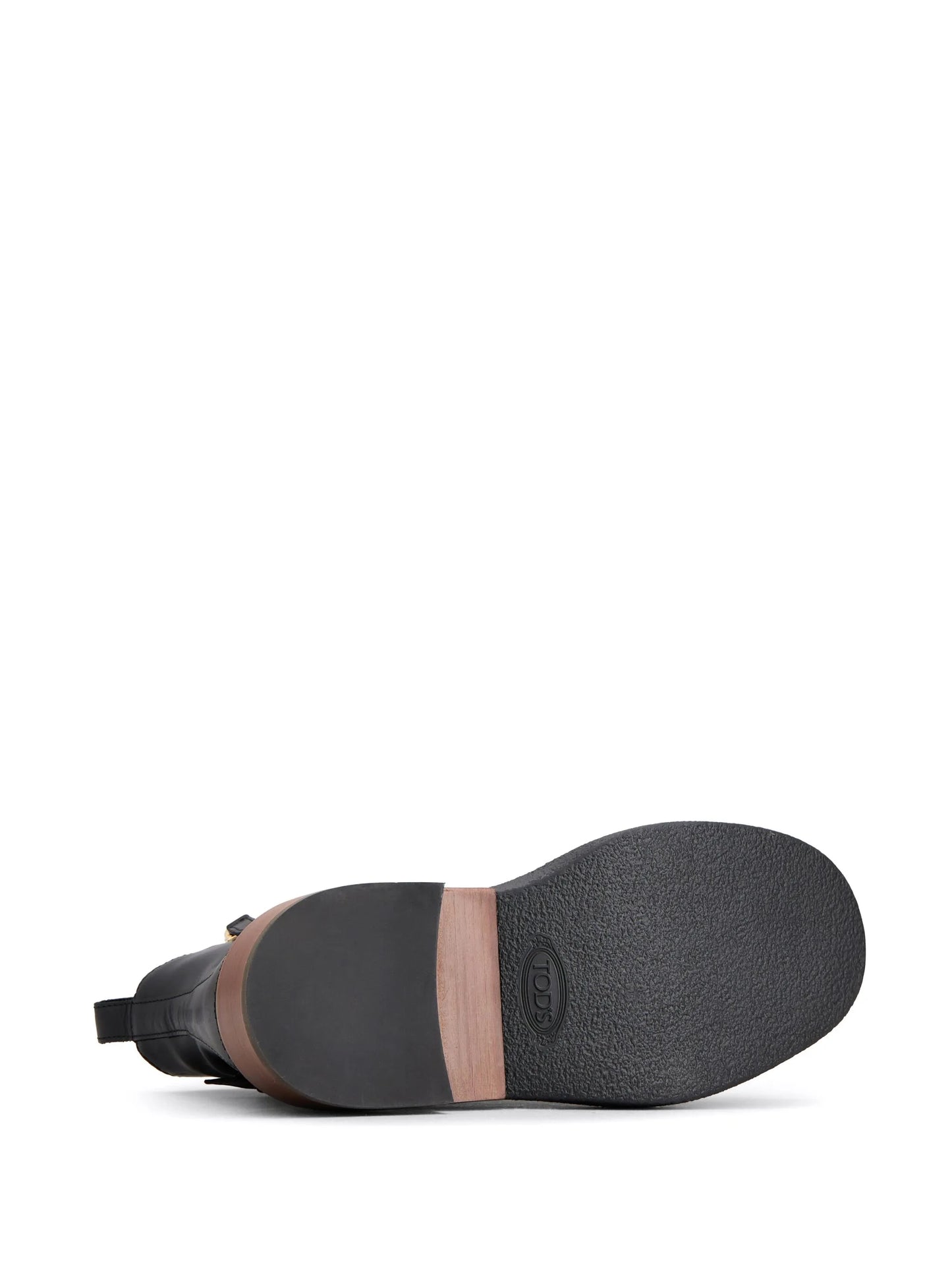 logo-plaque leather ankle boots