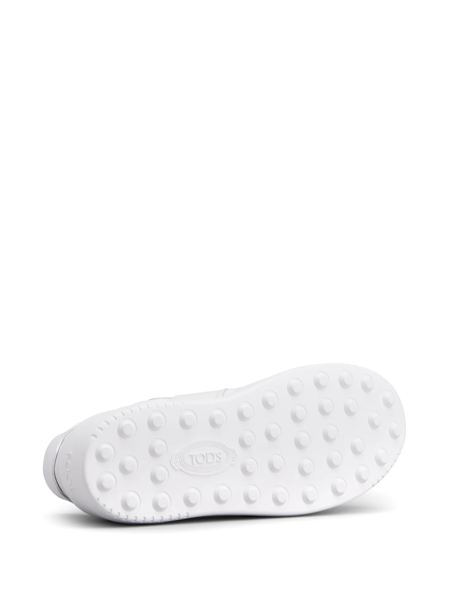 round-toe leather sneakers