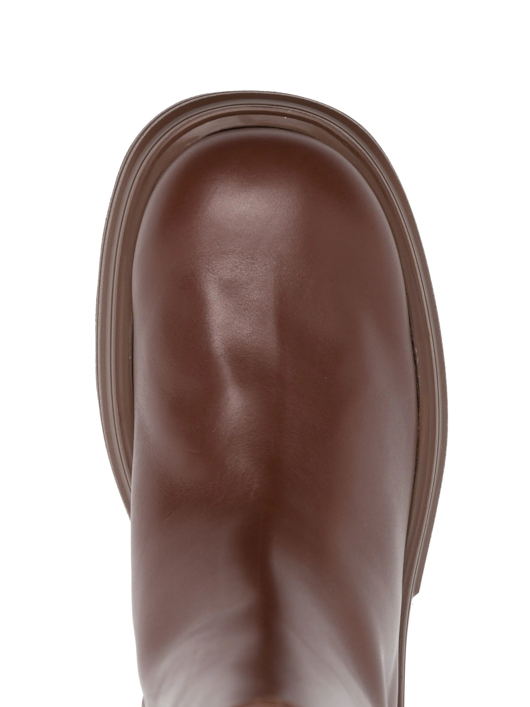 zip-up leather boots