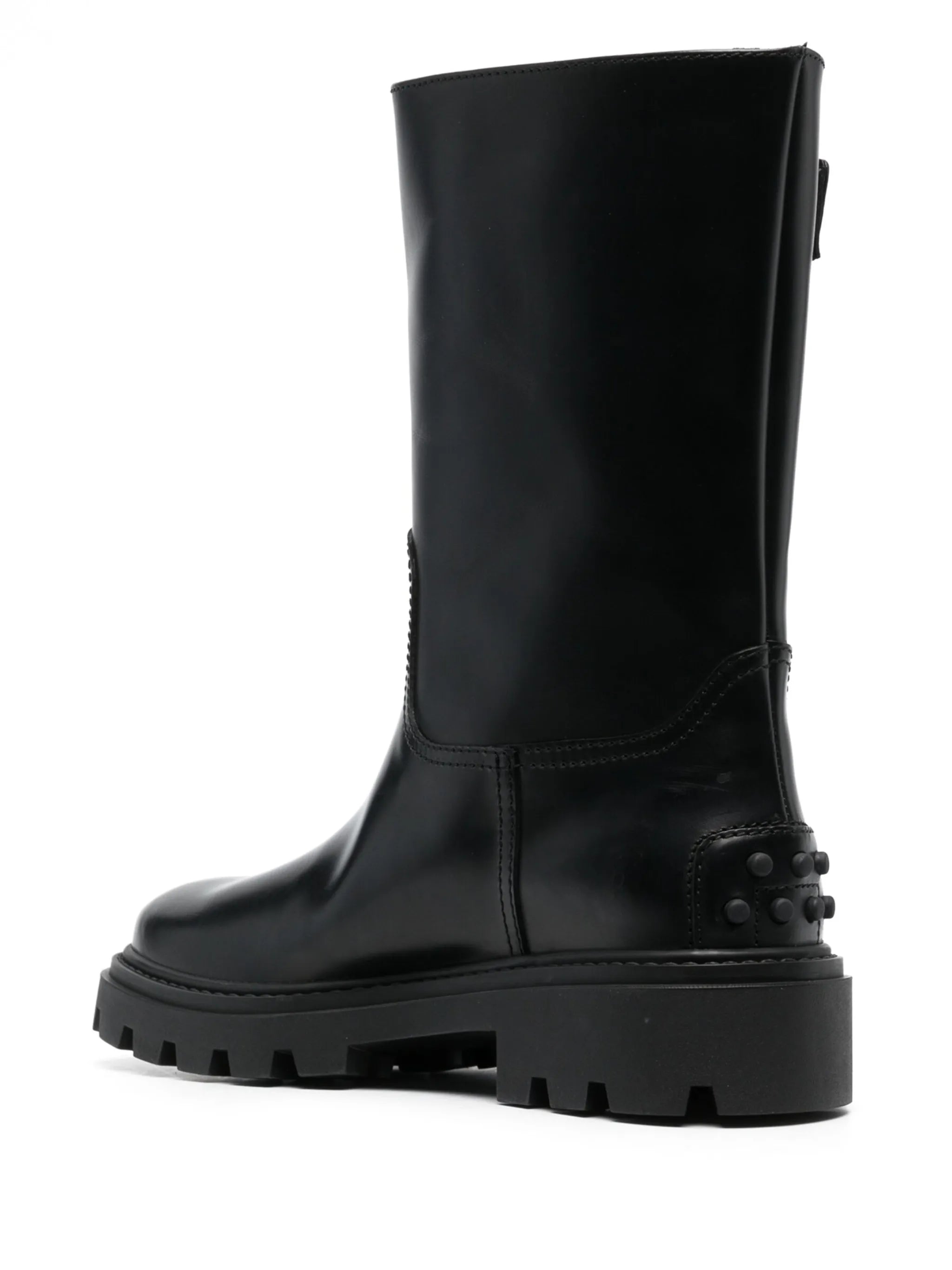 buckle-detail leather boots