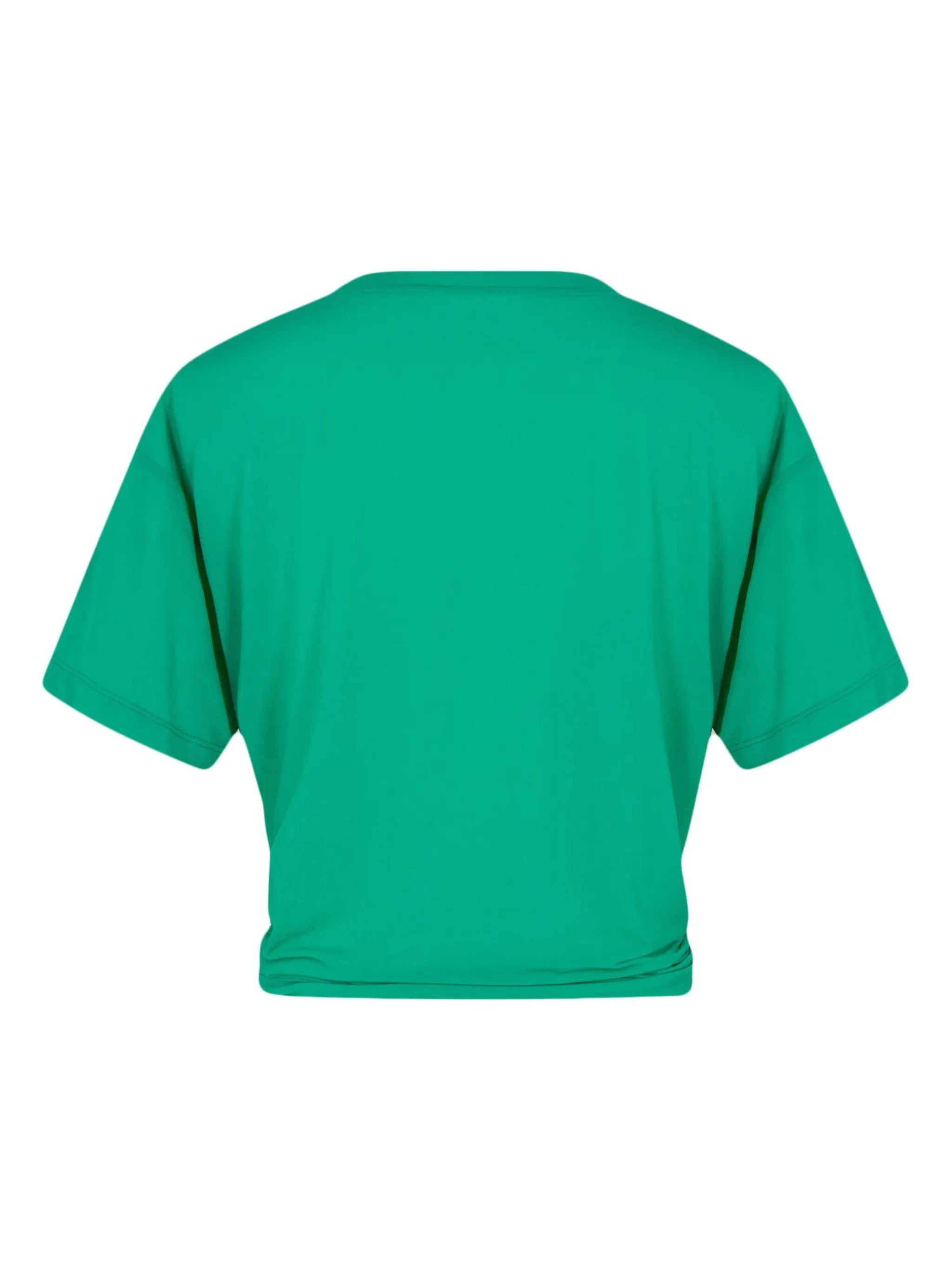 gathered short-sleeve T-shirt