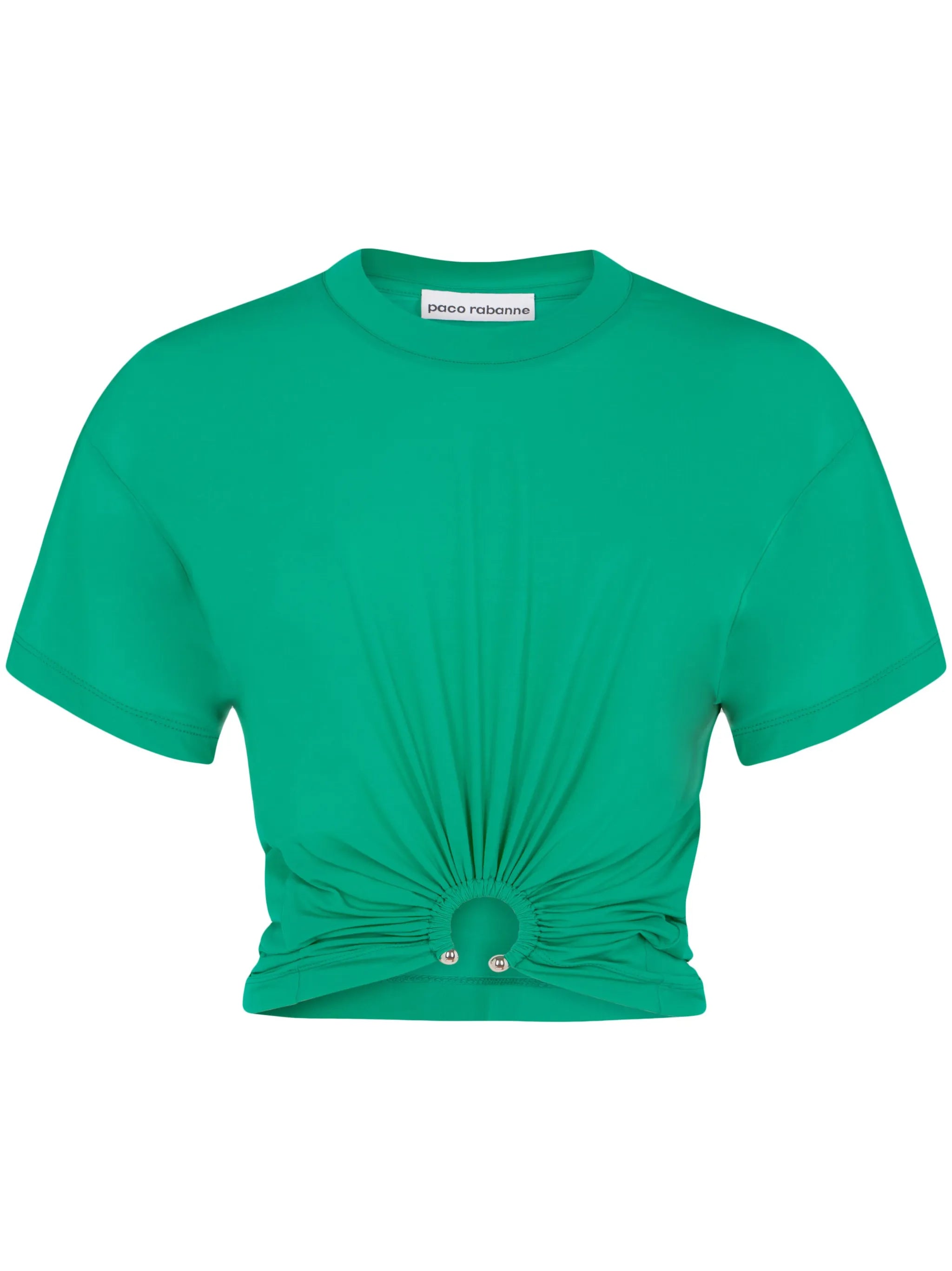 gathered short-sleeve T-shirt