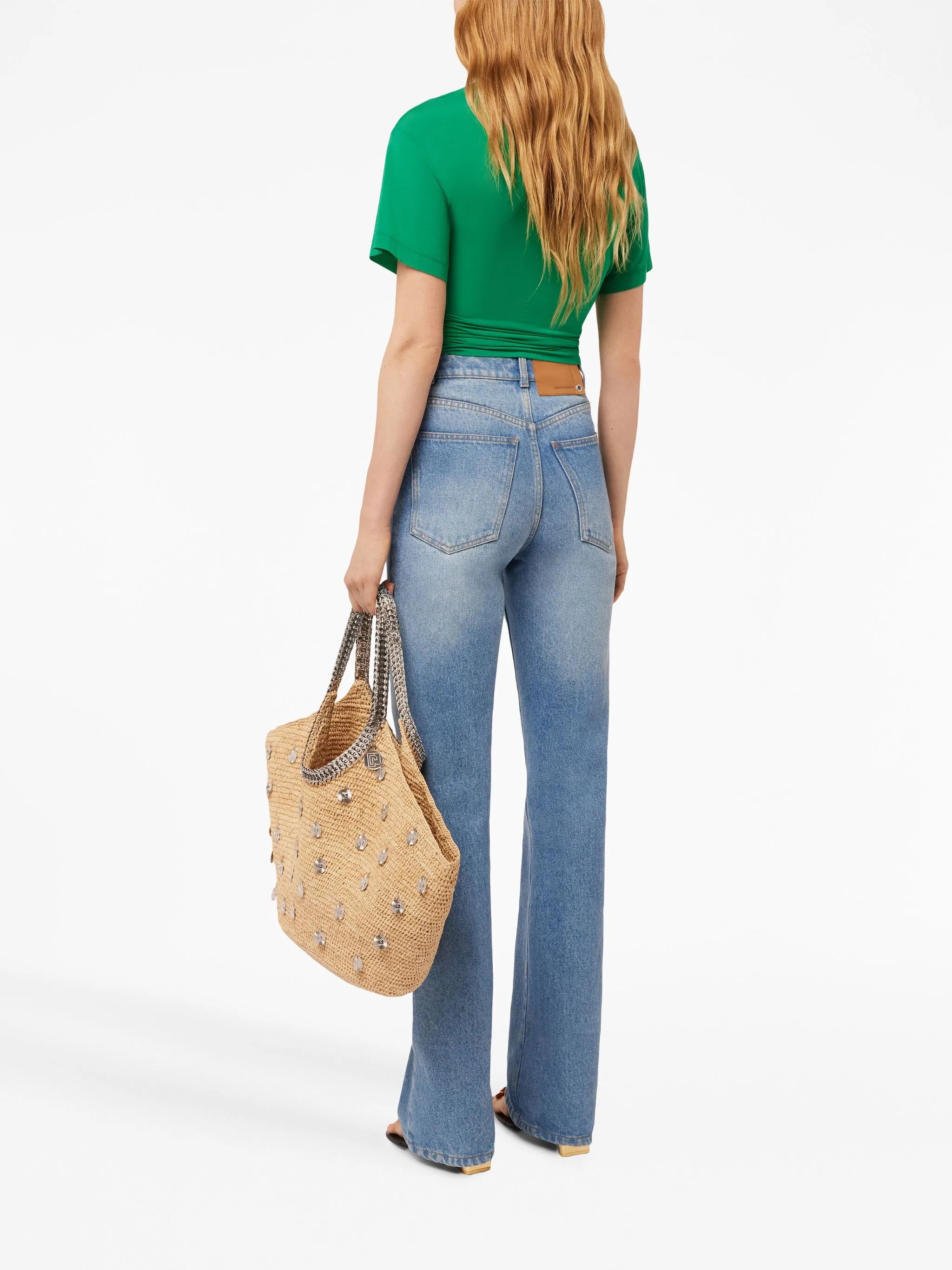 gathered short-sleeve T-shirt