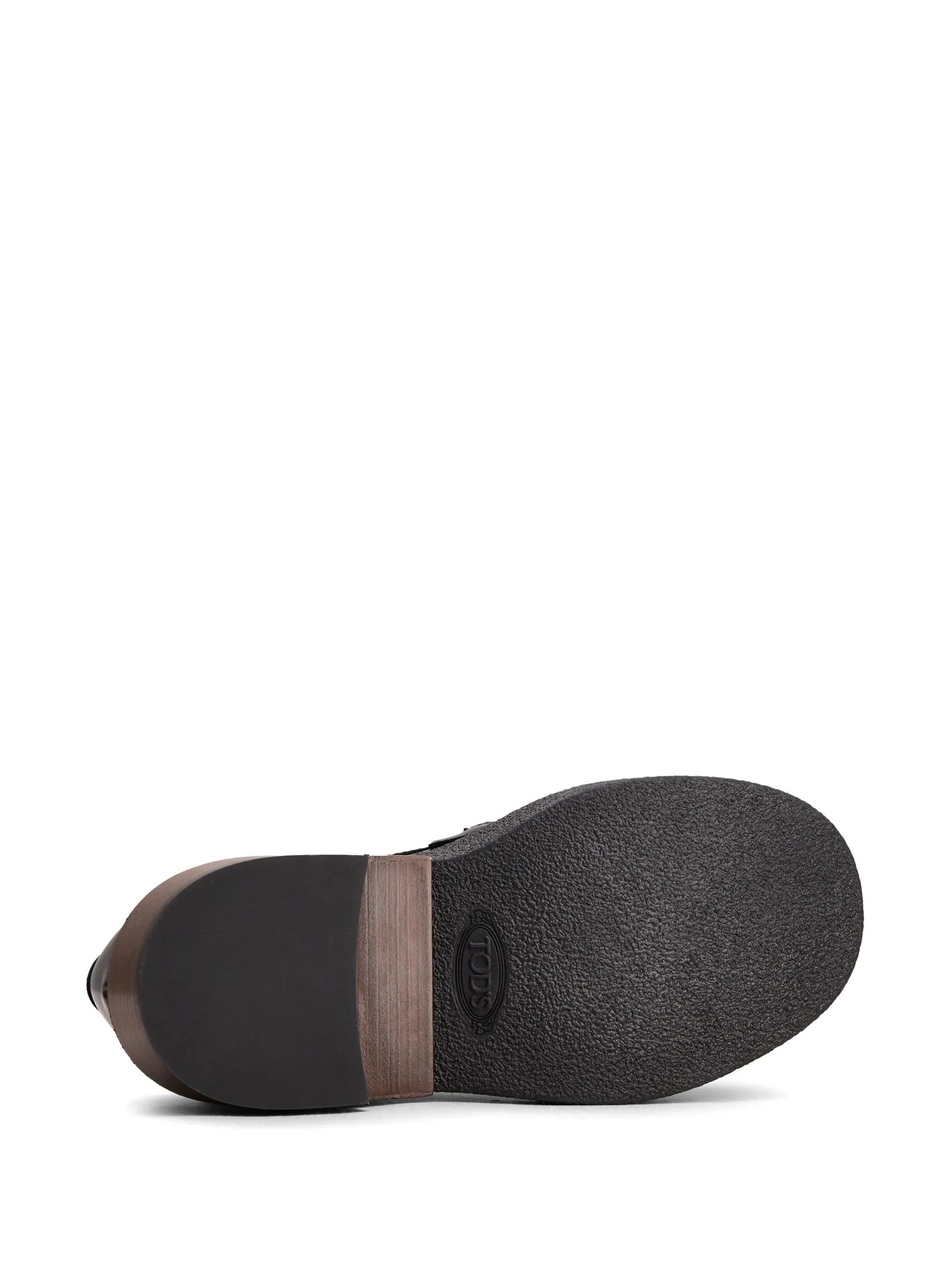almond-toe leather loafers