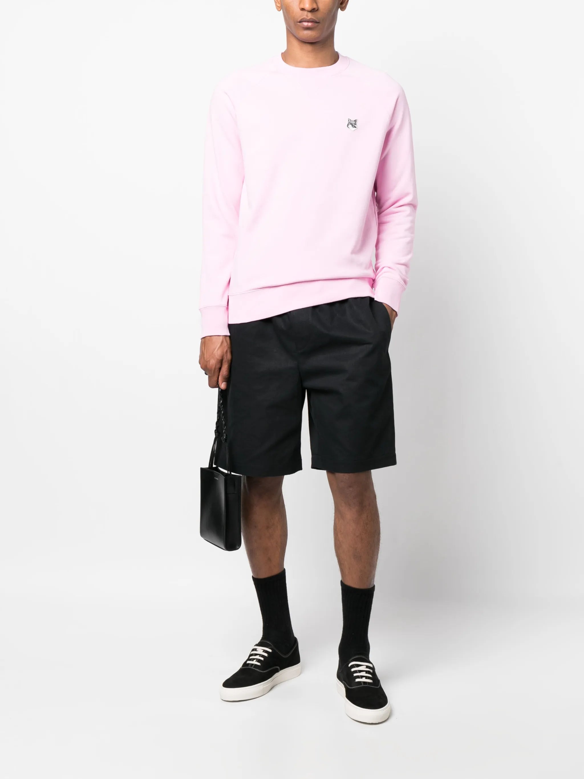 logo-patch cotton sweatshirt