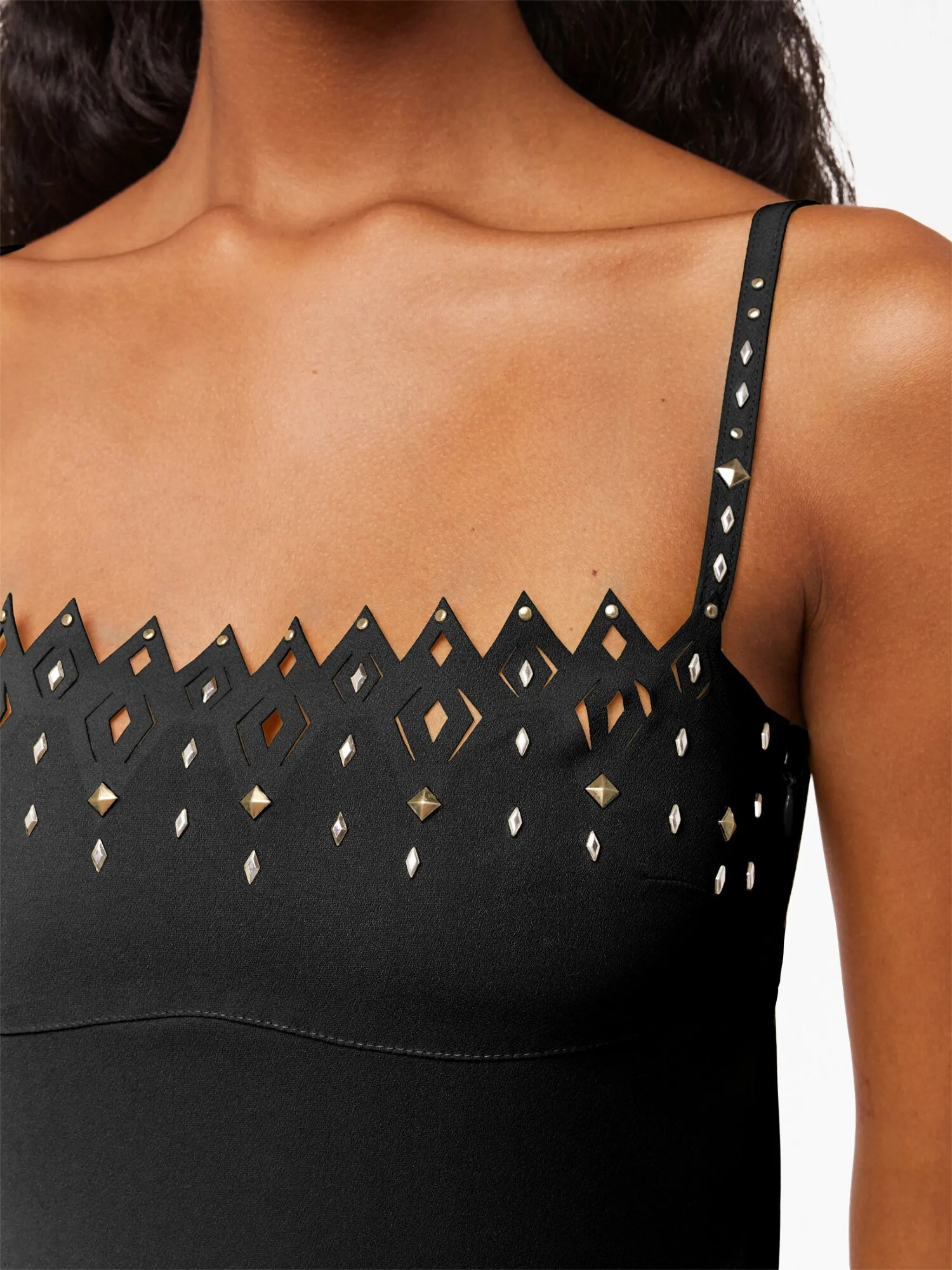 hanging-details cropped T-shirt