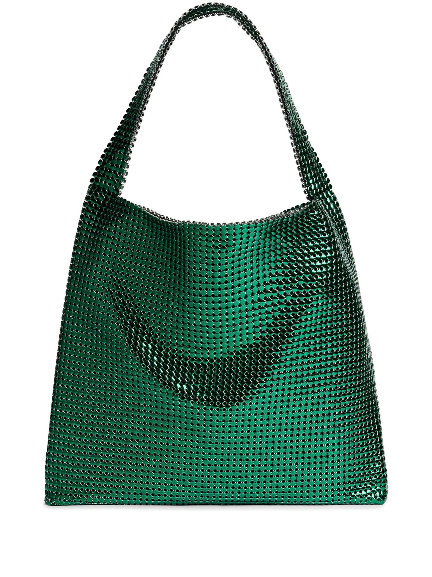 Pixel metallic-mesh tote bag